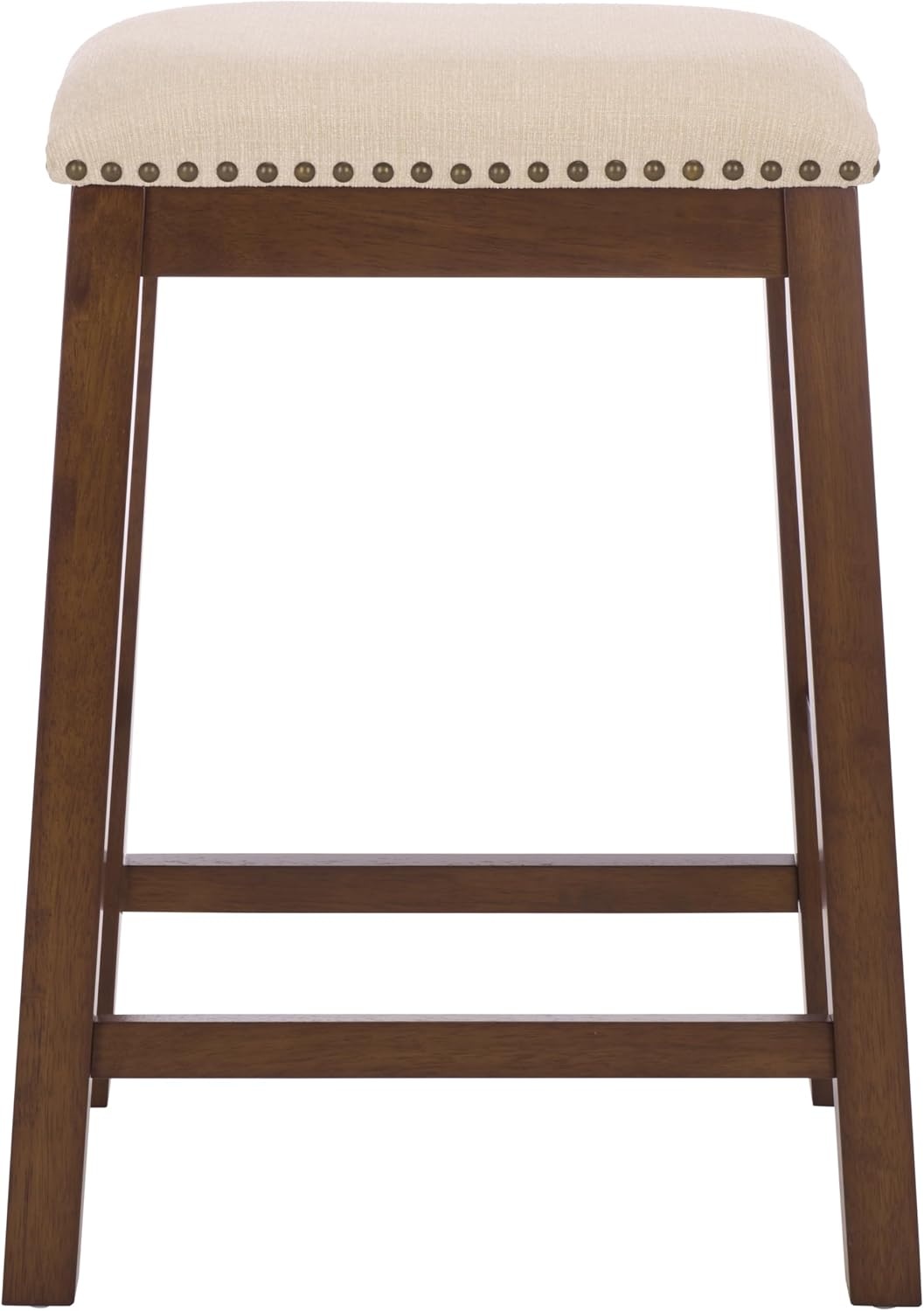 image:imageSAFAVIEH Home Collection Aero White 25inch Counter Stool Set of 2CremeBrown