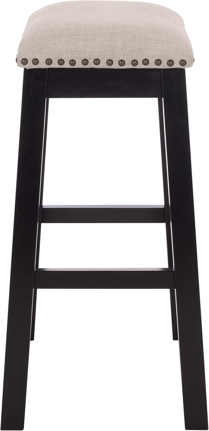 image:imageSAFAVIEH Home Collection Aero White 25inch Counter Stool Set of 2GreyBlack