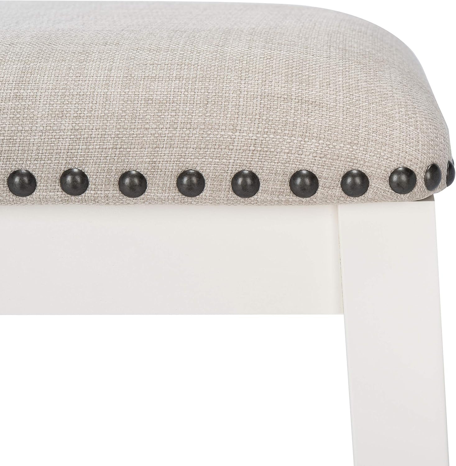 image:imageSAFAVIEH Home Collection Aero White 25inch Counter Stool Set of 2GreyWhite