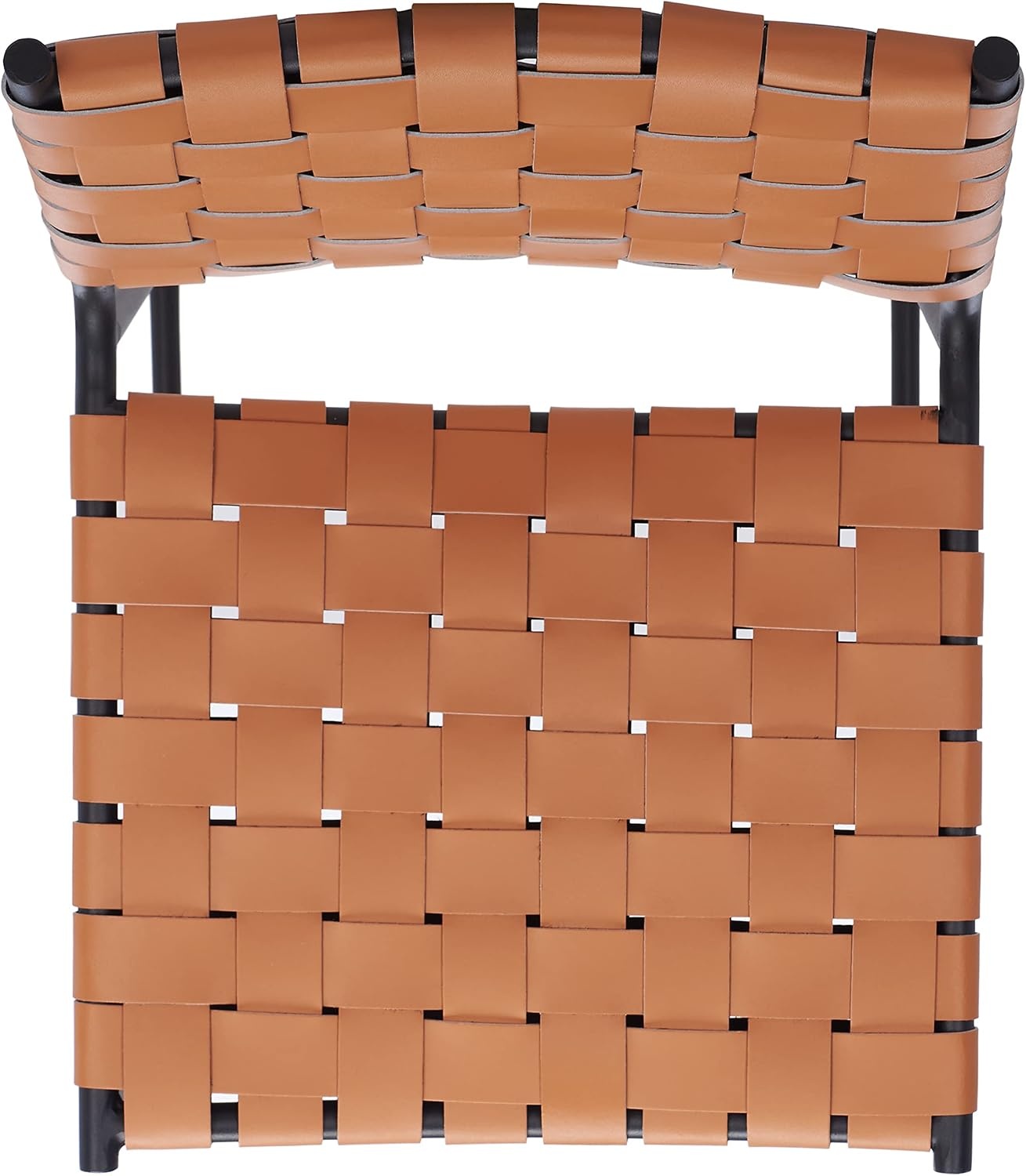 image:imageSAFAVIEH Home Collection Bahari White Woven LeatherBlack 26inch Kitchen Island Breakfast Nook Counter Stool Fully AssembledCognacBlack