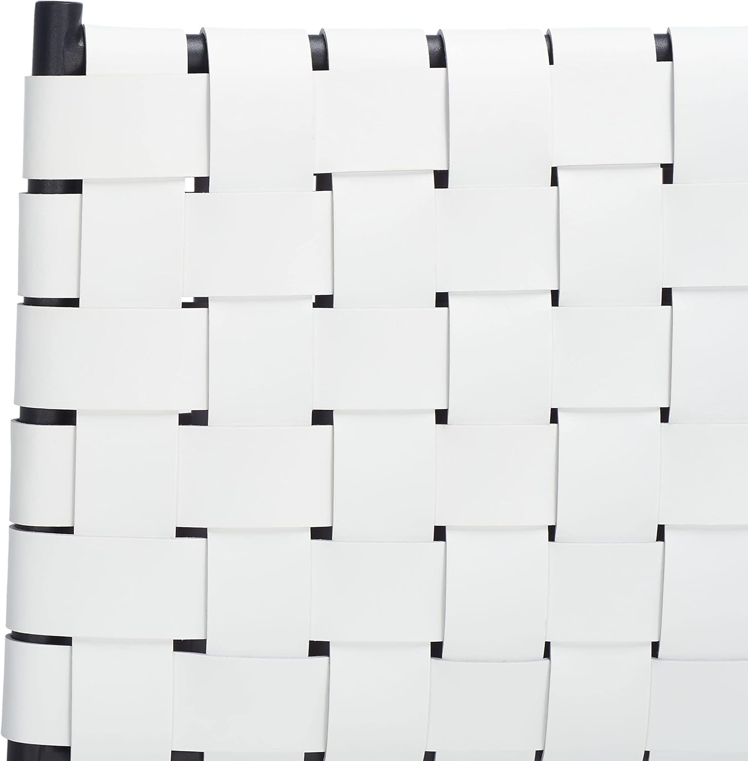 image:imageSAFAVIEH Home Collection Bahari White Woven LeatherBlack 26inch Kitchen Island Breakfast Nook Counter Stool Fully AssembledWhiteBlack