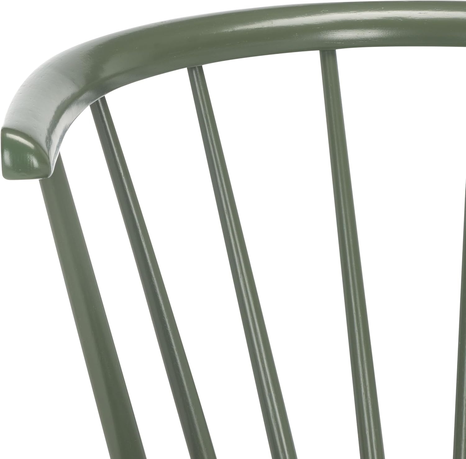 image:imageSAFAVIEH Home Collection Blanchard Farmhouse NaturalWhite Solid Wood Windsor Spindle 29inch Seat Height Bar Stool Set of 2Dusty Green