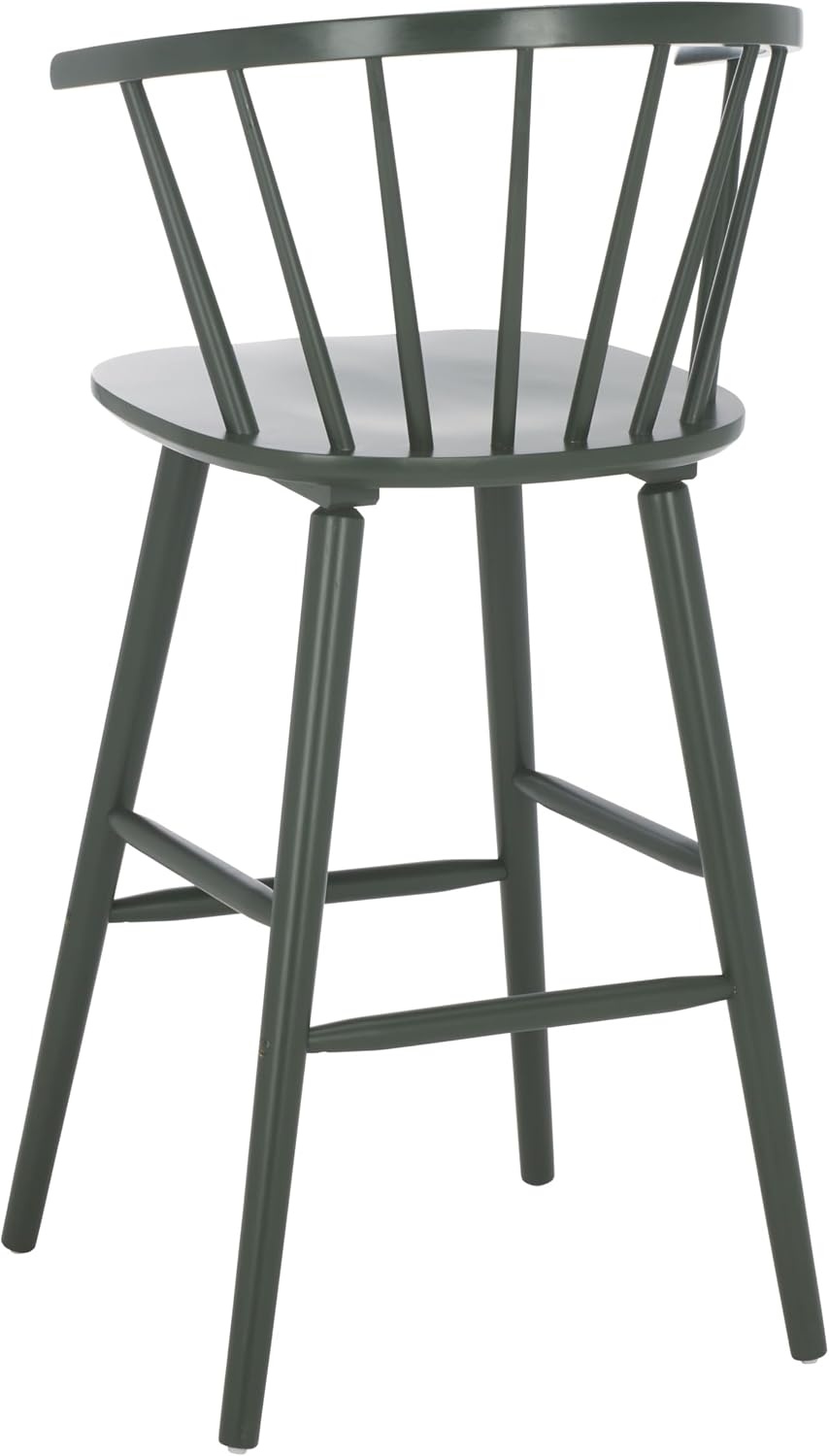 image:imageSAFAVIEH Home Collection Blanchard Farmhouse NaturalWhite Solid Wood Windsor Spindle 29inch Seat Height Bar Stool Set of 2Garden Green
