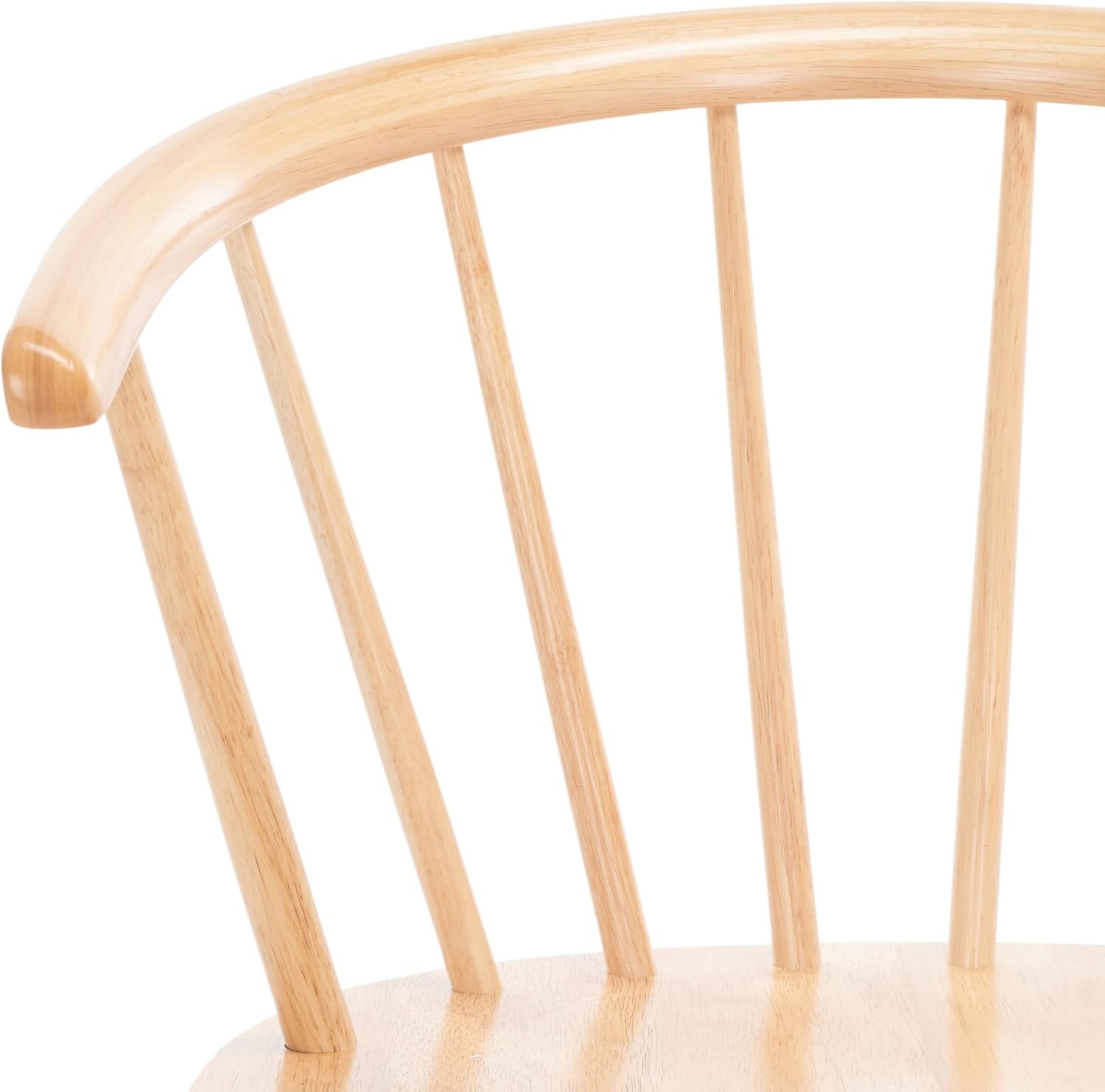 image:imageSAFAVIEH Home Collection Blanchard Farmhouse NaturalWhite Solid Wood Windsor Spindle 29inch Seat Height Bar Stool Set of 2Natural