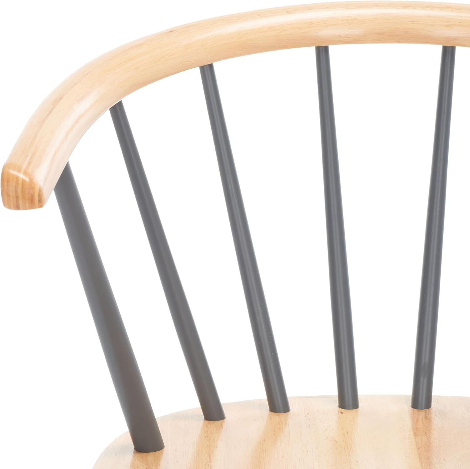 image:imageSAFAVIEH Home Collection Blanchard Farmhouse NaturalWhite Solid Wood Windsor Spindle 29inch Seat Height Bar Stool Set of 2NaturalGrey