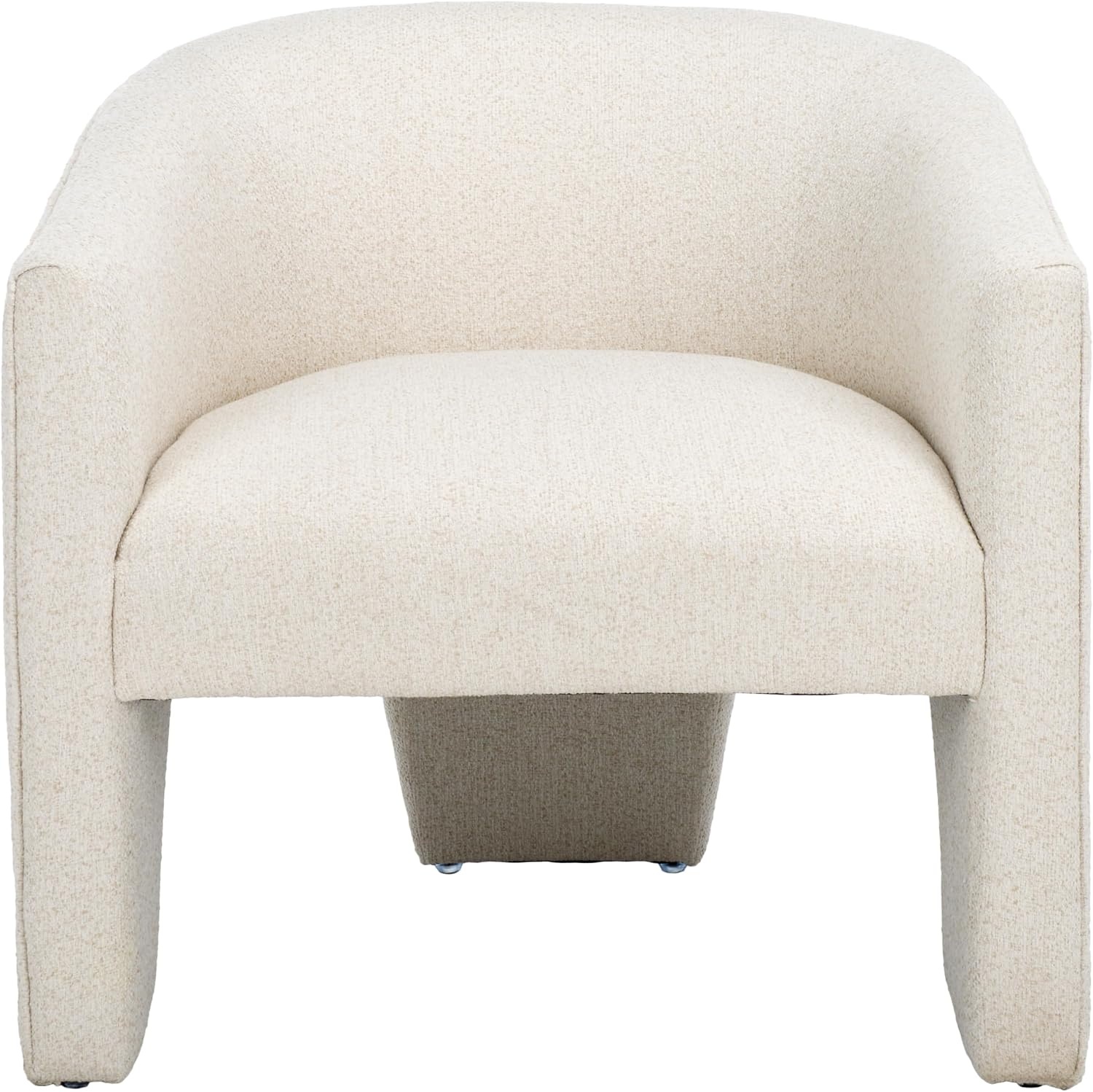image:imageSAFAVIEH Home Collection Lahela Modern Cream Barrel Back Accent Chair Fully AssembledCream