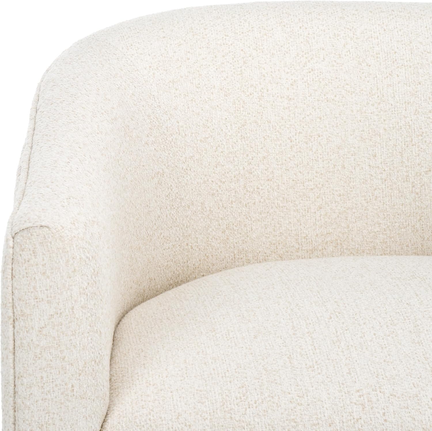 image:imageSAFAVIEH Home Collection Lahela Modern Cream Barrel Back Accent Chair Fully AssembledCream