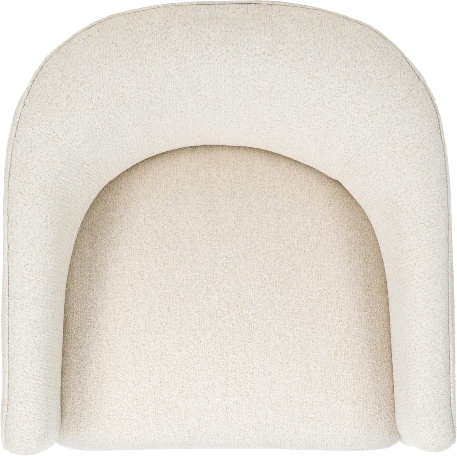 image:imageSAFAVIEH Home Collection Lahela Modern Cream Barrel Back Accent Chair Fully AssembledCream