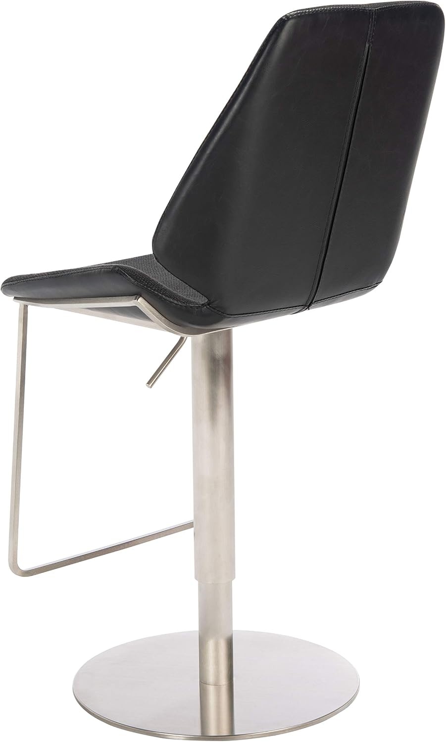 image:imageSAFAVIEH Home Collection Pierro Black Faux LeatherGold Adjustable Gas Lift Bar StoolBlack Brushed Nickle