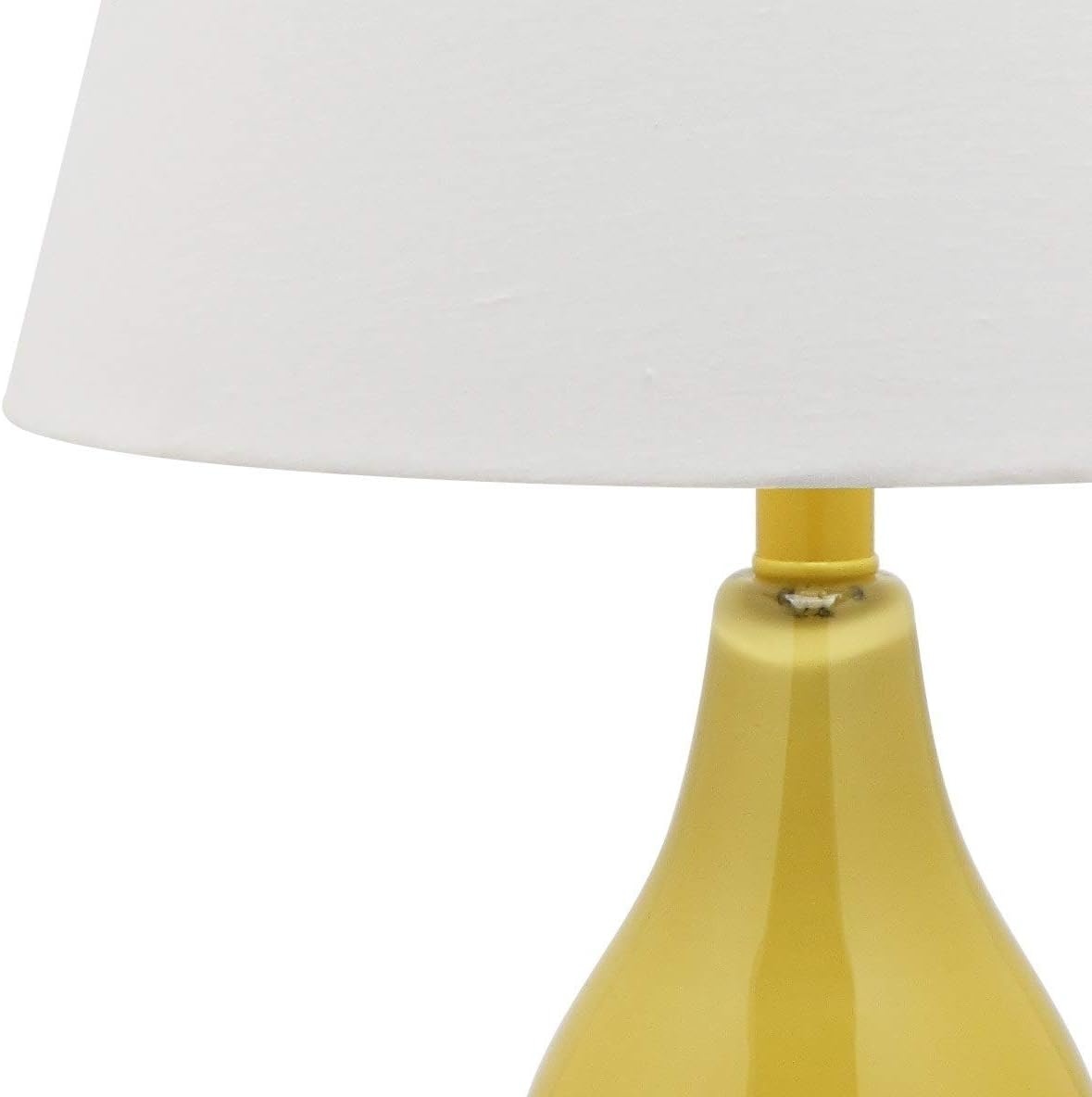 image:imageSAFAVIEH Lighting Collection Cybil Modern Contemporary Blood Orange Double Gourd Glass 27inch Bedroom Living Room Home Office Desk Nightstand Table Lamp Set of 2 LED Bulbs IncludedYellow