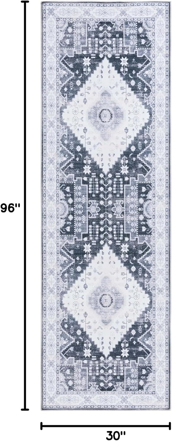 image:imageSAFAVIEH Washable Rug Arizona Collection 5 x 8 Grey Green amp Ivory Slip Resistant amp Easy to Clean Ideal for Living Room Bedroom Home Office Dining Space ARZ107FGrey GreenIvory