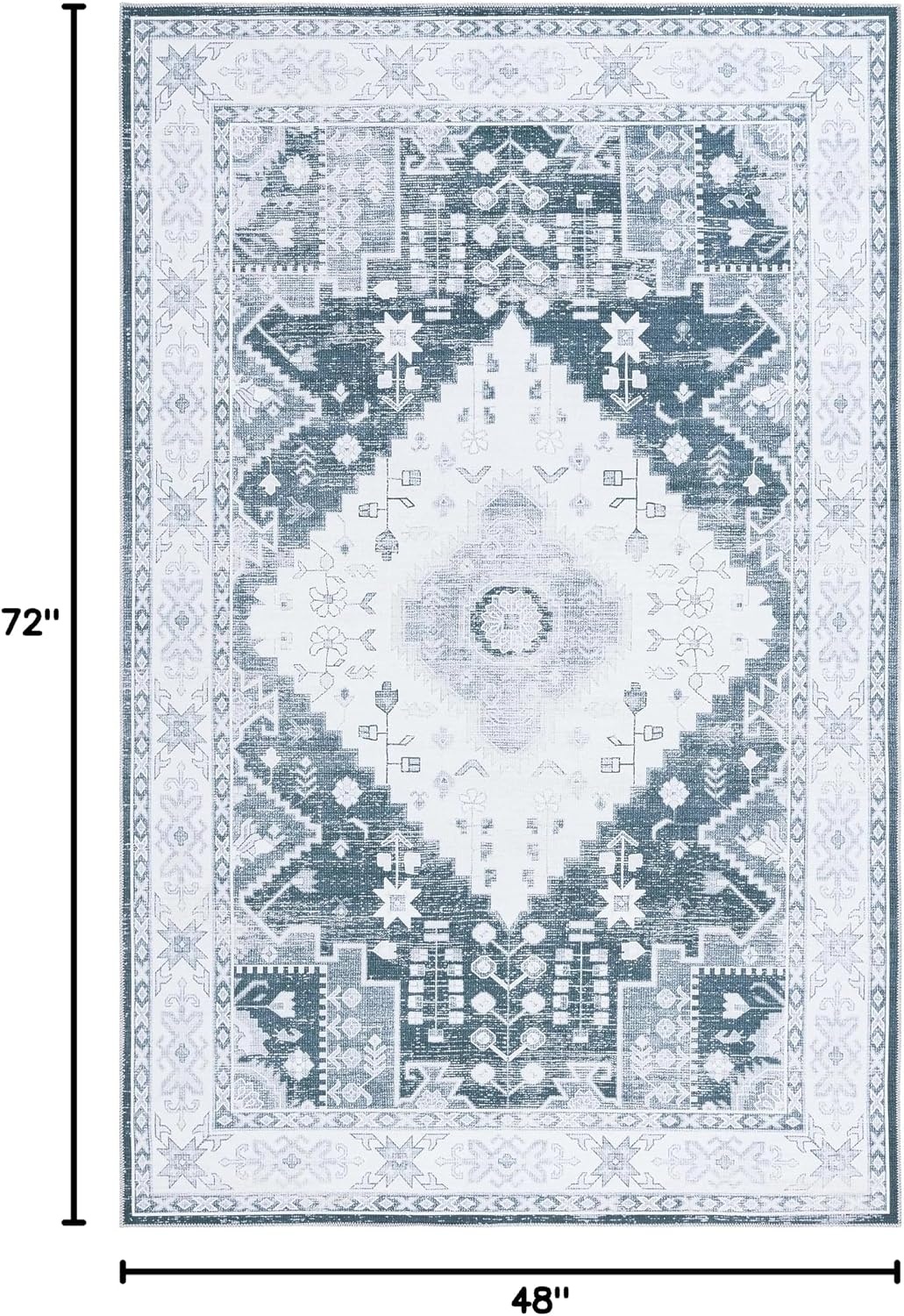 image:imageSAFAVIEH Washable Rug Arizona Collection 5 x 8 Grey Green amp Ivory Slip Resistant amp Easy to Clean Ideal for Living Room Bedroom Home Office Dining Space ARZ107FGrey GreenIvory