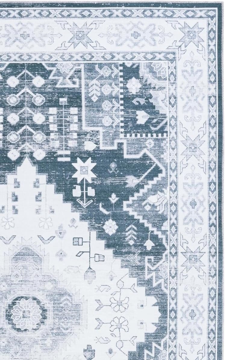 image:imageSAFAVIEH Washable Rug Arizona Collection 5 x 8 Grey Green amp Ivory Slip Resistant amp Easy to Clean Ideal for Living Room Bedroom Home Office Dining Space ARZ107FGrey GreenIvory