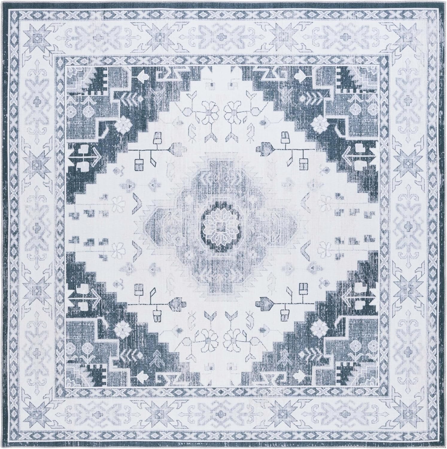 image:imageSAFAVIEH Washable Rug Arizona Collection 5 x 8 Grey Green amp Ivory Slip Resistant amp Easy to Clean Ideal for Living Room Bedroom Home Office Dining Space ARZ107FGrey GreenIvory
