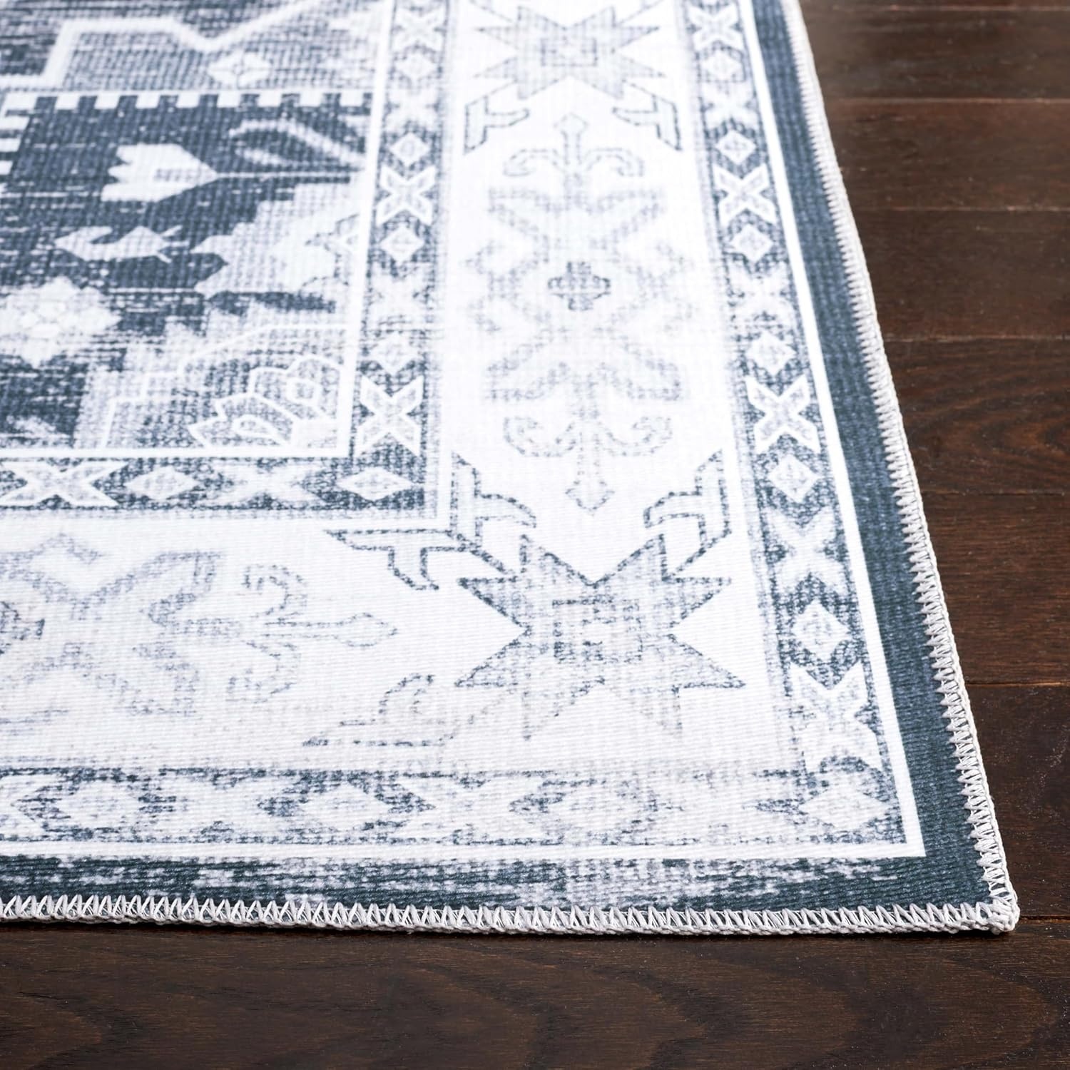 image:imageSAFAVIEH Washable Rug Arizona Collection 5 x 8 Grey Green amp Ivory Slip Resistant amp Easy to Clean Ideal for Living Room Bedroom Home Office Dining Space ARZ107FGrey GreenIvory