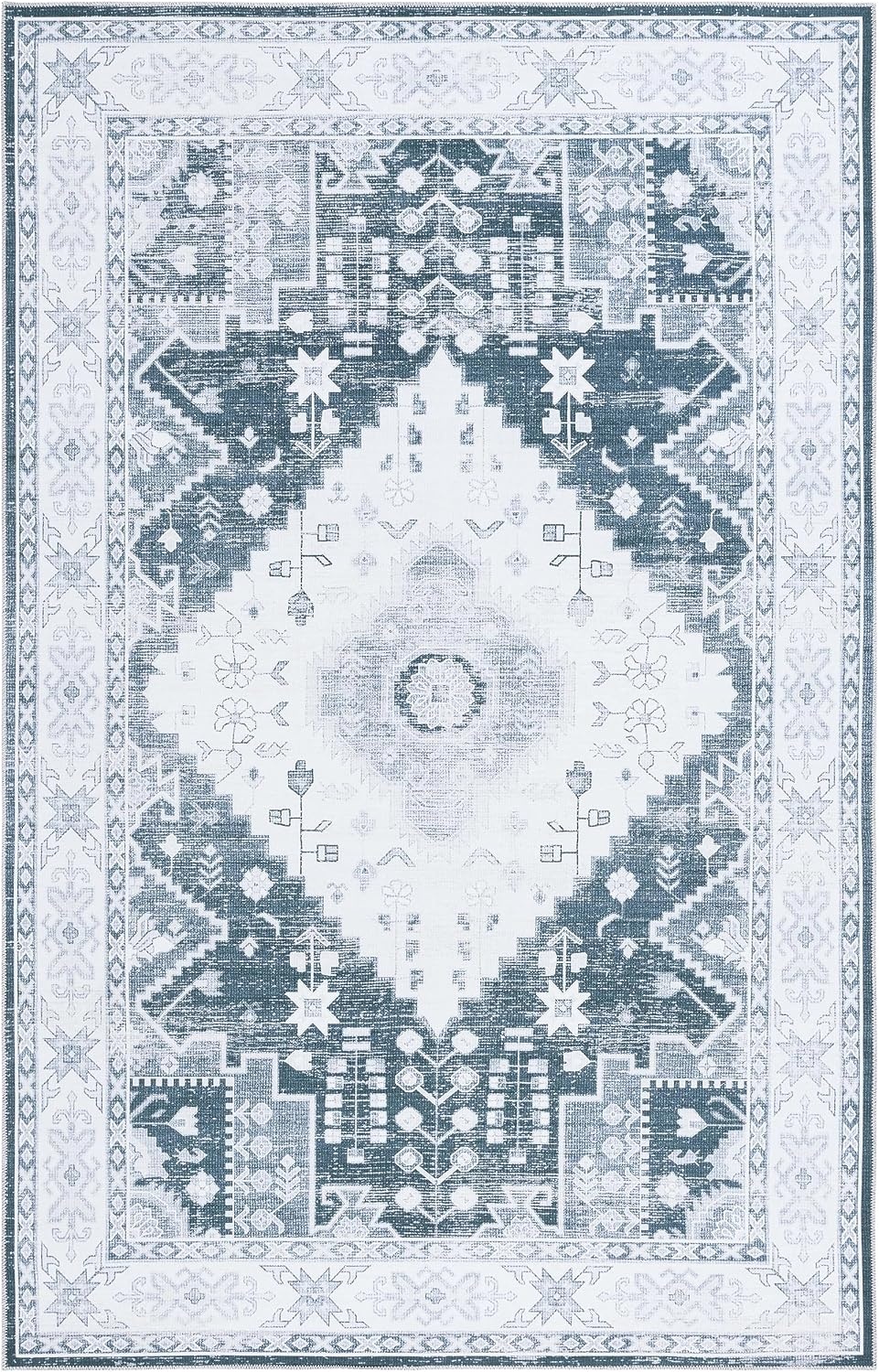 image:imageSAFAVIEH Washable Rug Arizona Collection 5 x 8 Grey Green amp Ivory Slip Resistant amp Easy to Clean Ideal for Living Room Bedroom Home Office Dining Space ARZ107FGrey GreenIvory