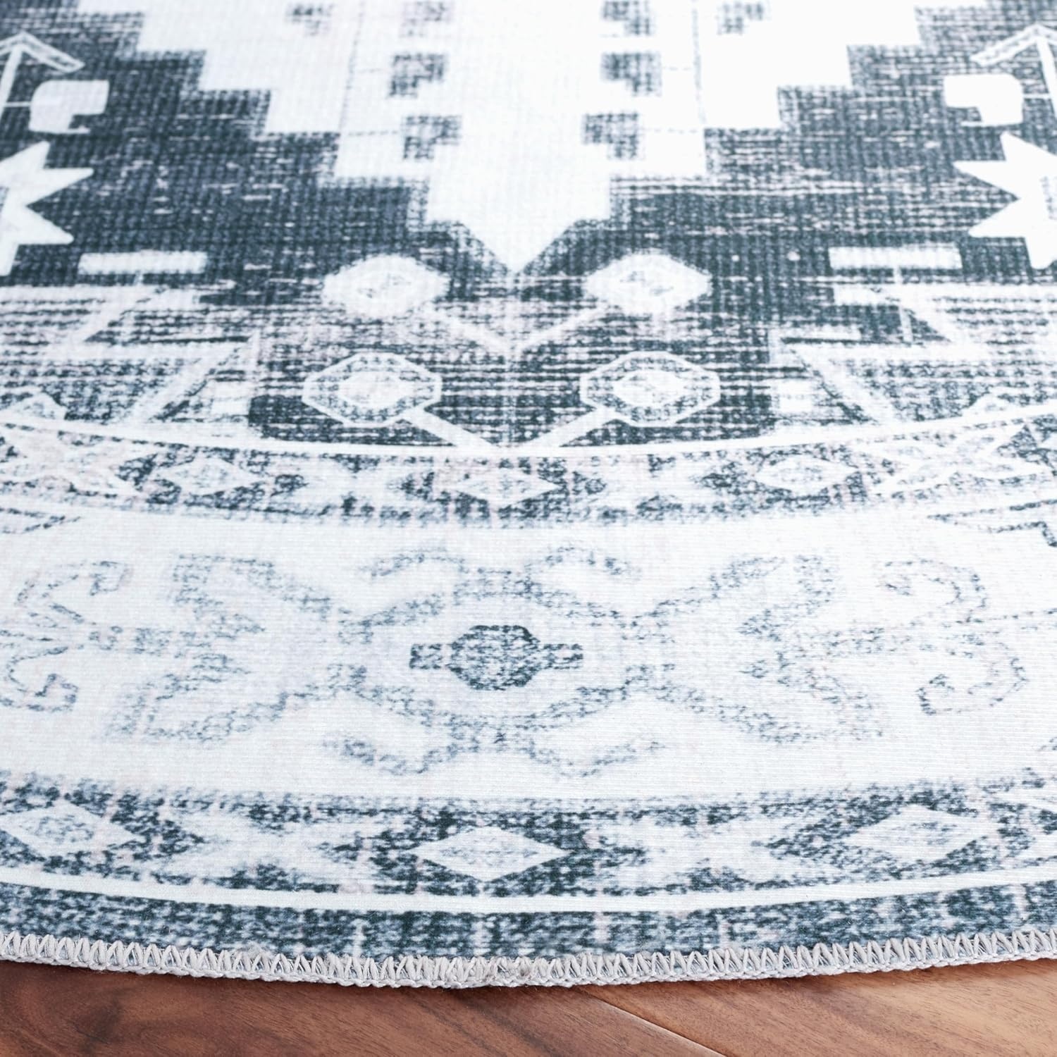 image:imageSAFAVIEH Washable Rug Arizona Collection 5 x 8 Grey Green amp Ivory Slip Resistant amp Easy to Clean Ideal for Living Room Bedroom Home Office Dining Space ARZ107FGrey GreenIvory