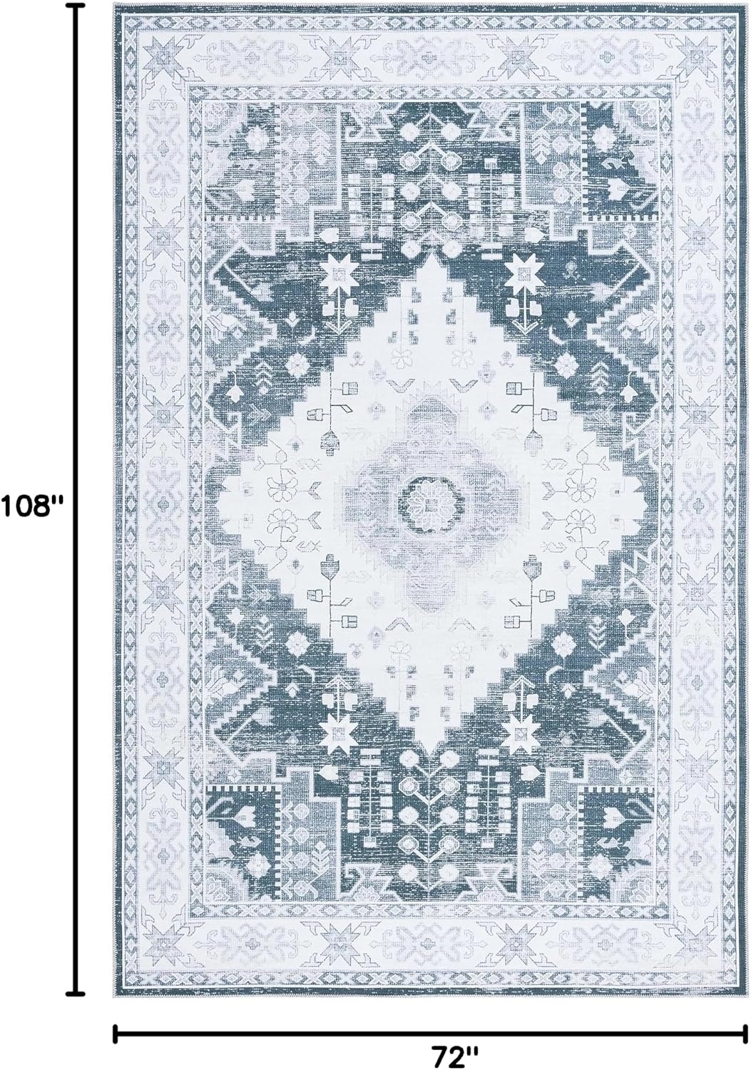 image:imageSAFAVIEH Washable Rug Arizona Collection 5 x 8 Grey Green amp Ivory Slip Resistant amp Easy to Clean Ideal for Living Room Bedroom Home Office Dining Space ARZ107FGrey GreenIvory
