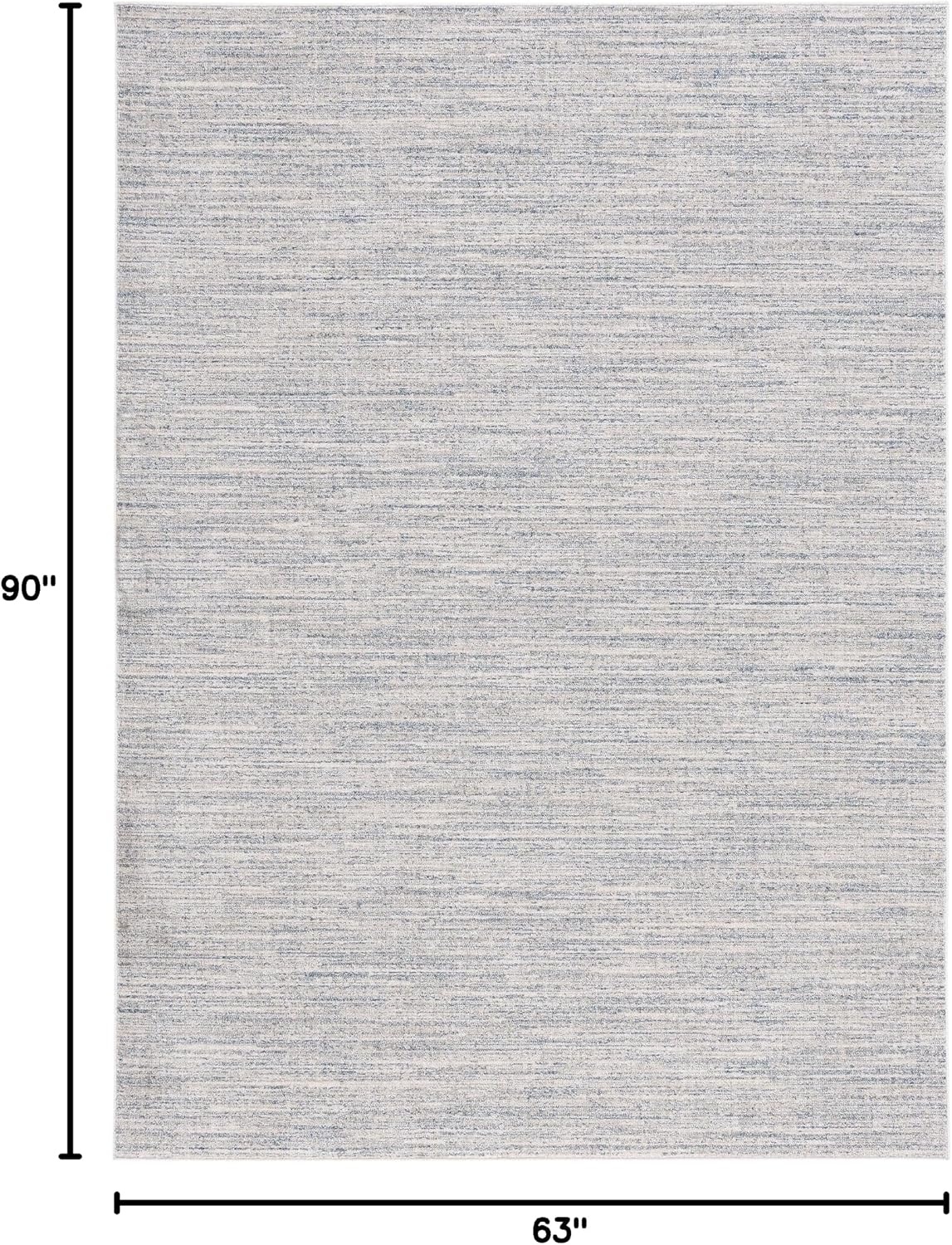 image:imageSAFAVIEH Washable Rug Dune Collection 53 x 76 Grey amp Grey Slip Resistant amp Easy to Clean Ideal for Living Room Bedroom Home Office Dining Space DUN420FBlueGrey