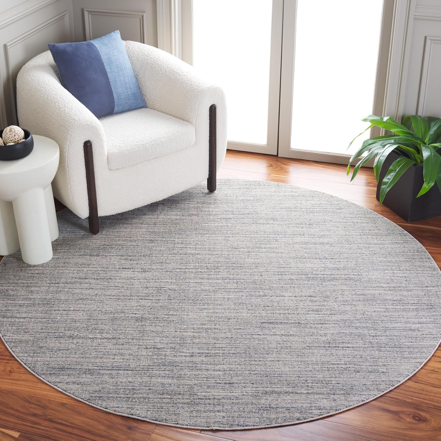 image:imageSAFAVIEH Washable Rug Dune Collection 53 x 76 Grey amp Grey Slip Resistant amp Easy to Clean Ideal for Living Room Bedroom Home Office Dining Space DUN420FBlueGrey