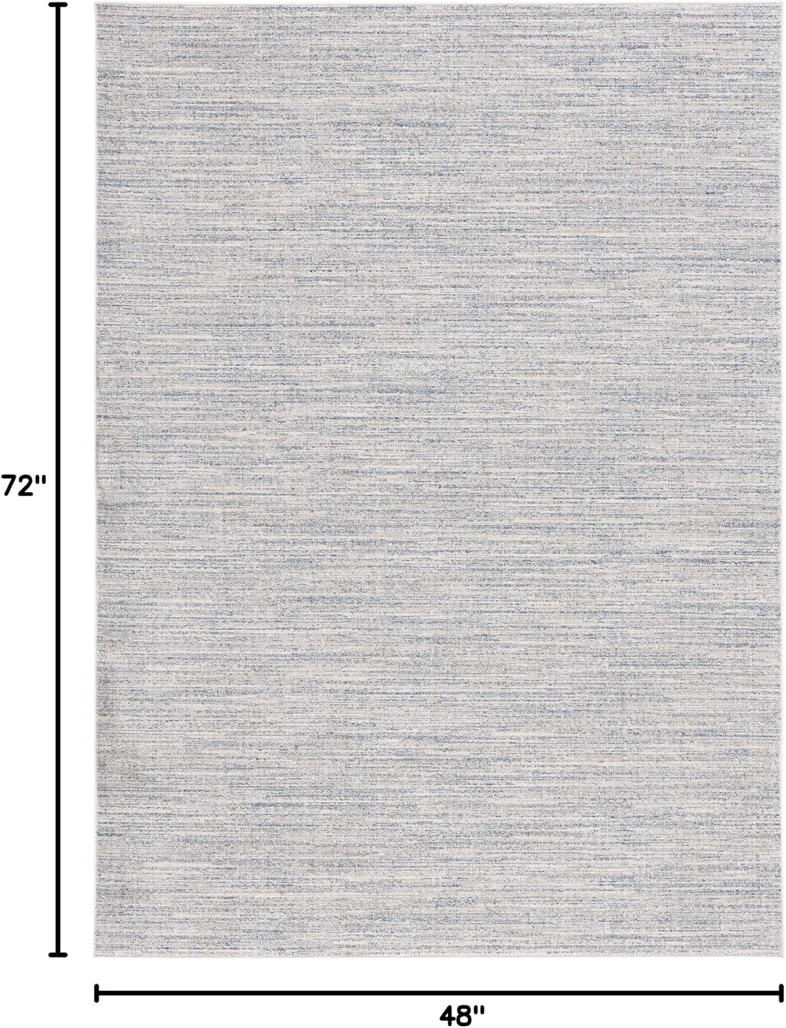 image:imageSAFAVIEH Washable Rug Dune Collection 53 x 76 Grey amp Grey Slip Resistant amp Easy to Clean Ideal for Living Room Bedroom Home Office Dining Space DUN420FBlueGrey