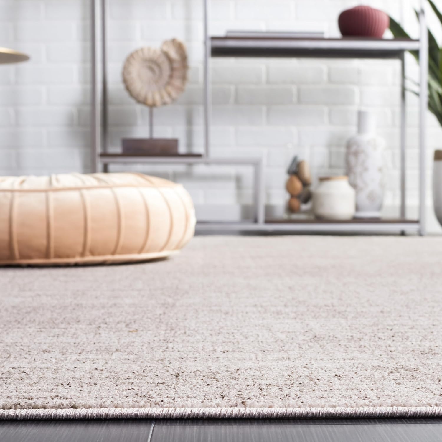 image:imageSAFAVIEH Washable Rug Dune Collection 53 x 76 Grey amp Grey Slip Resistant amp Easy to Clean Ideal for Living Room Bedroom Home Office Dining Space DUN420FGrey