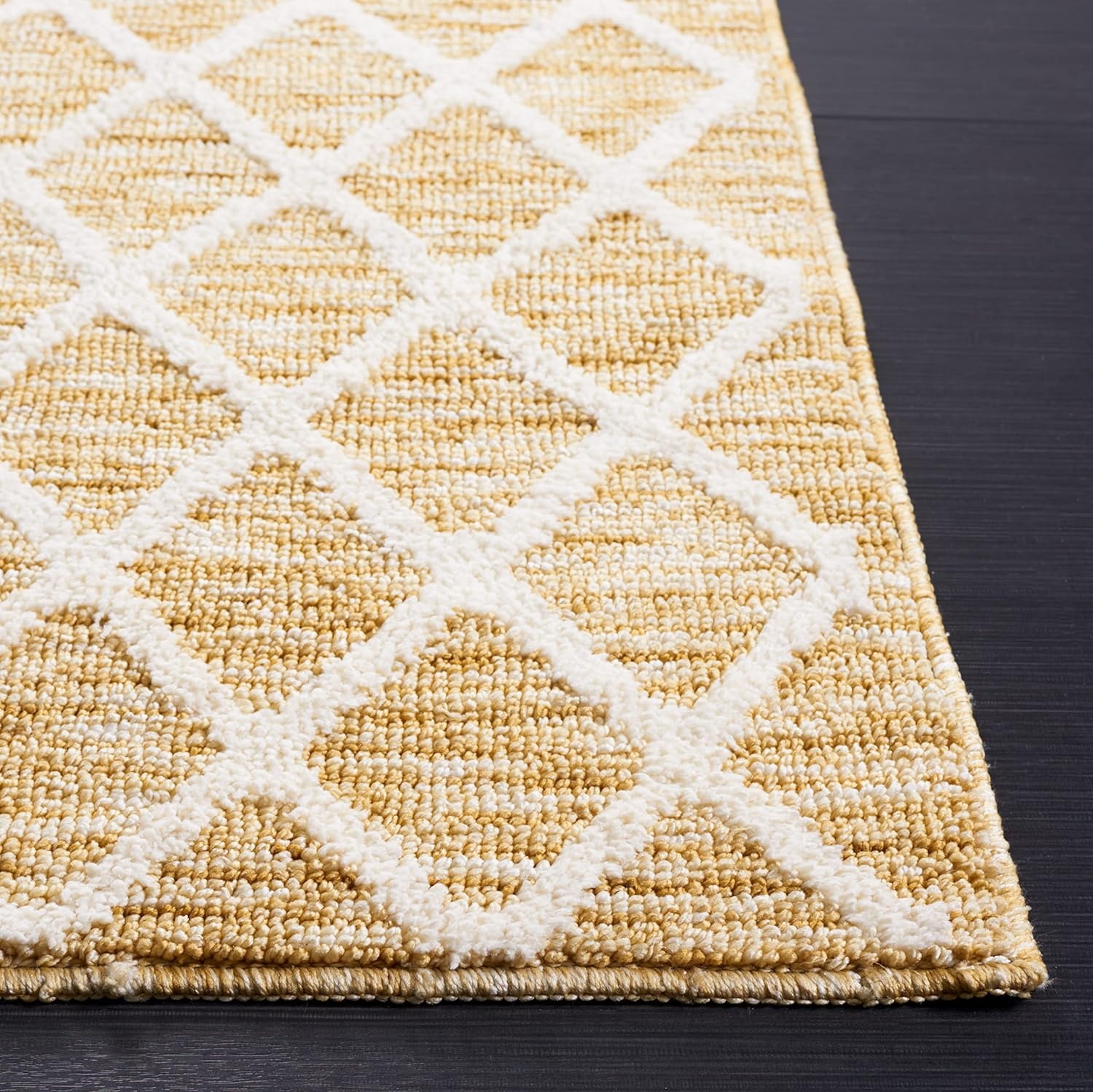 image:imageSAFAVIEH Washable Rug Easy Care Collection 5 x 8 Gold amp Ivory Easy to Clean Ideal for Living Room Bedroom Dining Space ECR113DGoldIvory