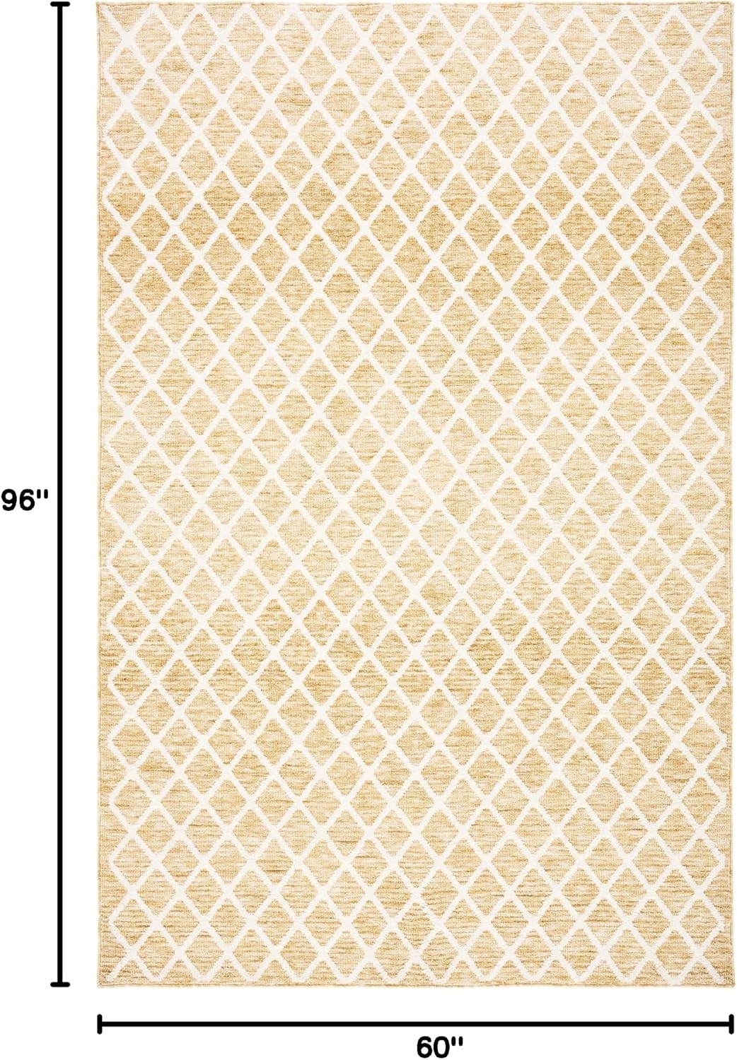 image:imageSAFAVIEH Washable Rug Easy Care Collection 5 x 8 Gold amp Ivory Easy to Clean Ideal for Living Room Bedroom Dining Space ECR113DGoldIvory
