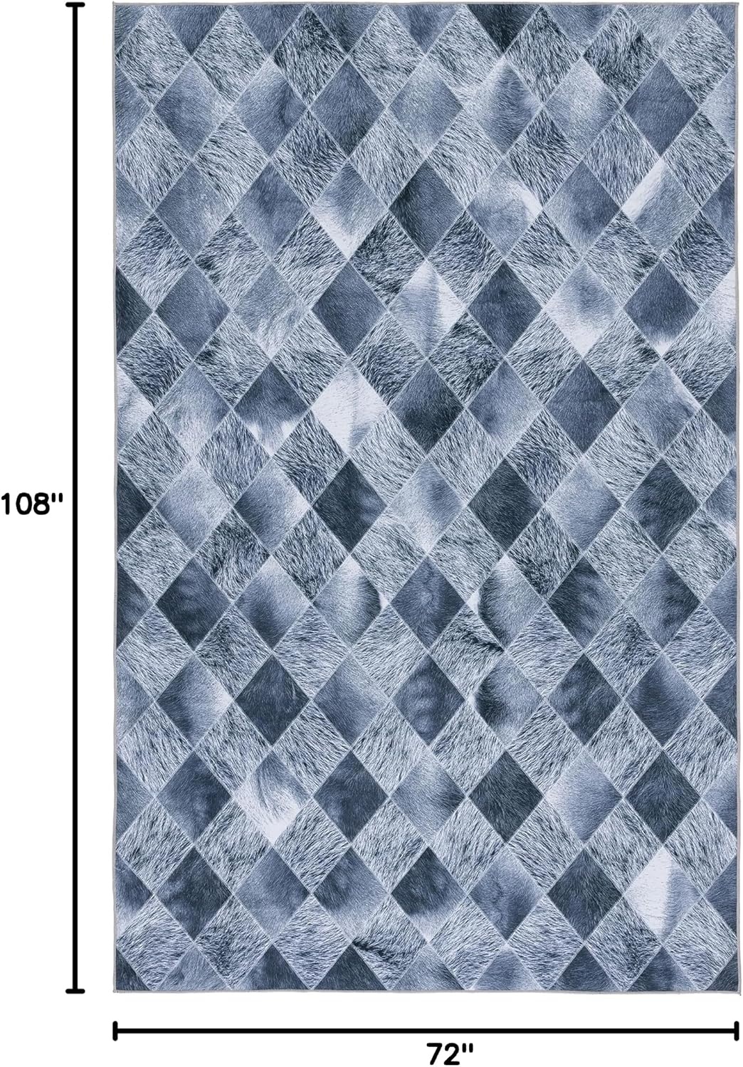 image:imageSAFAVIEH Washable Rug Faux Hide Collection 5 x 8 Grey amp Dark Grey Slip Resistant Modern Printed Pattern Ideal for Living Room Bedroom Home Office Dining Space FAH550GGreyDark Grey