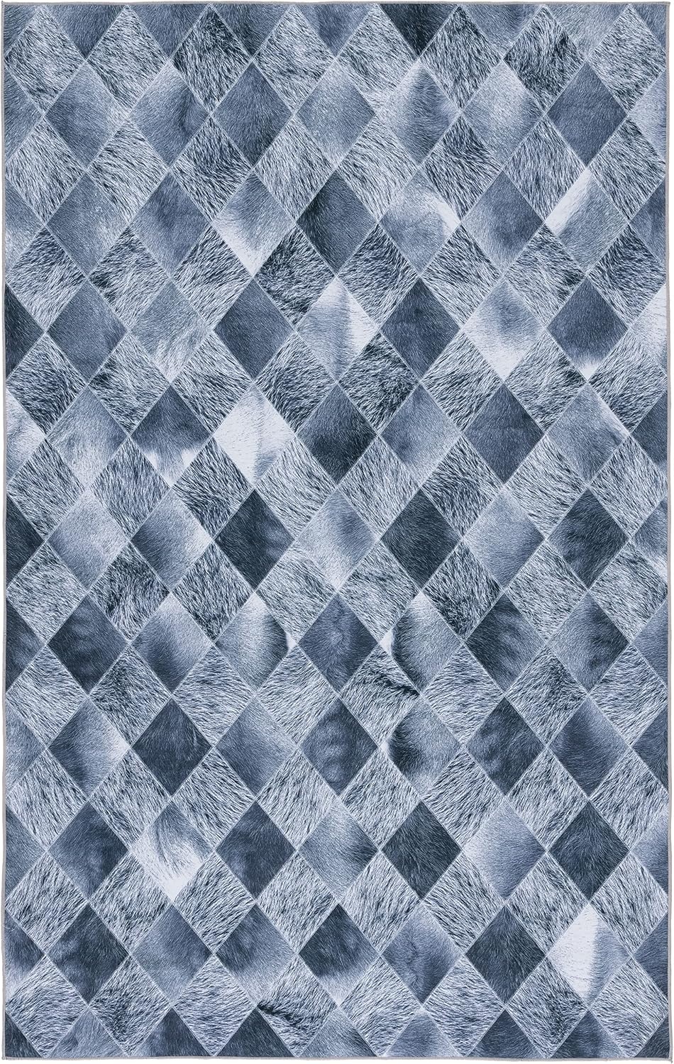 image:imageSAFAVIEH Washable Rug Faux Hide Collection 5 x 8 Grey amp Dark Grey Slip Resistant Modern Printed Pattern Ideal for Living Room Bedroom Home Office Dining Space FAH550GGreyDark Grey