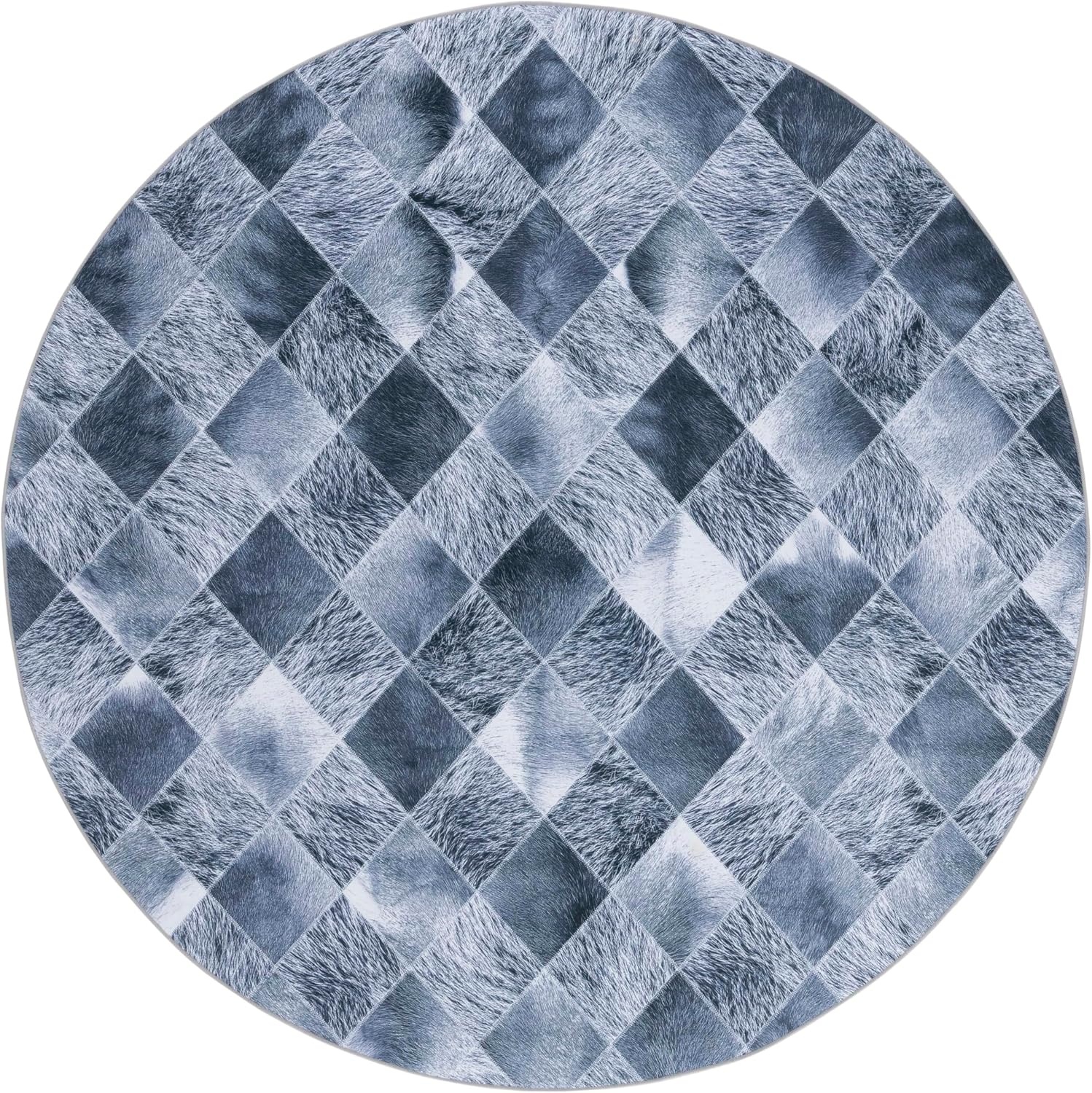 image:imageSAFAVIEH Washable Rug Faux Hide Collection 5 x 8 Grey amp Dark Grey Slip Resistant Modern Printed Pattern Ideal for Living Room Bedroom Home Office Dining Space FAH550GGreyDark Grey