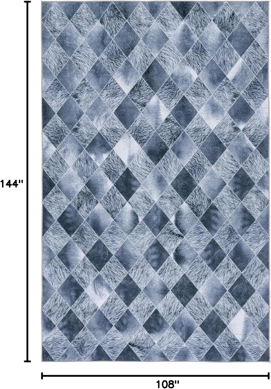 image:imageSAFAVIEH Washable Rug Faux Hide Collection 5 x 8 Grey amp Dark Grey Slip Resistant Modern Printed Pattern Ideal for Living Room Bedroom Home Office Dining Space FAH550GGreyDark Grey