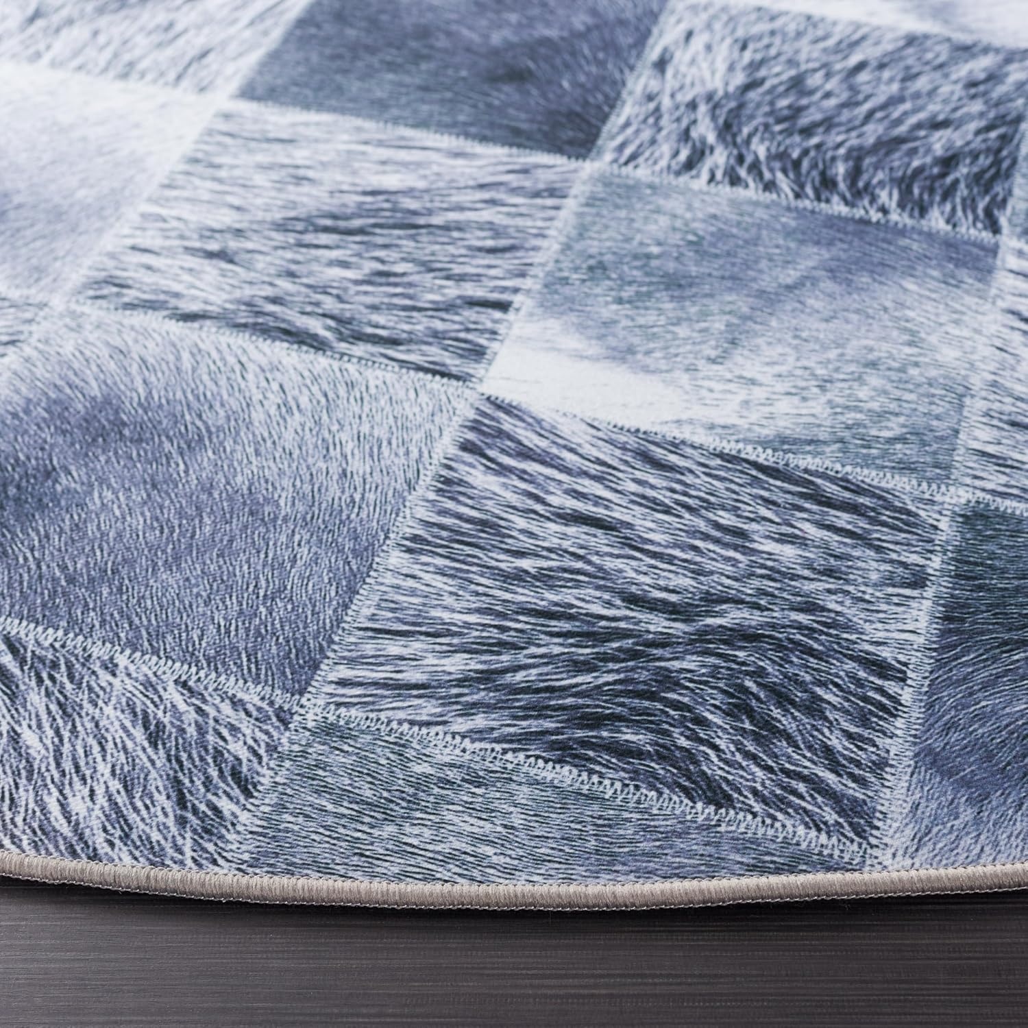 image:imageSAFAVIEH Washable Rug Faux Hide Collection 5 x 8 Grey amp Dark Grey Slip Resistant Modern Printed Pattern Ideal for Living Room Bedroom Home Office Dining Space FAH550GGreyDark Grey