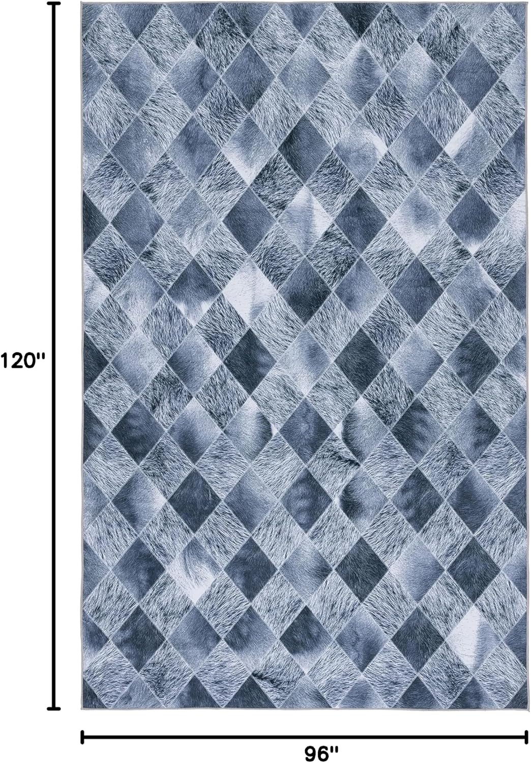 image:imageSAFAVIEH Washable Rug Faux Hide Collection 5 x 8 Grey amp Dark Grey Slip Resistant Modern Printed Pattern Ideal for Living Room Bedroom Home Office Dining Space FAH550GGreyDark Grey