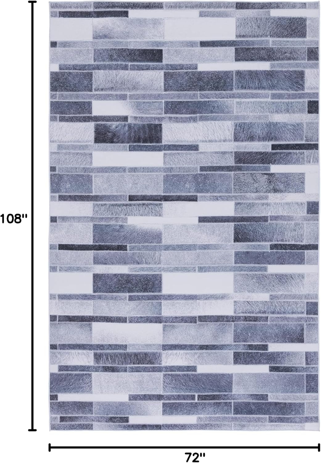 image:imageSAFAVIEH Washable Rug Faux Hide Collection 5 x 8 Grey amp Ivory Slip Resistant Modern Printed Pattern Ideal for Living Room Bedroom Home Office Dining Space FAH513FGreyIvory