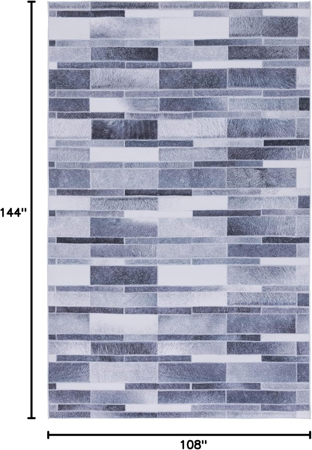 image:imageSAFAVIEH Washable Rug Faux Hide Collection 5 x 8 Grey amp Ivory Slip Resistant Modern Printed Pattern Ideal for Living Room Bedroom Home Office Dining Space FAH513FGreyIvory