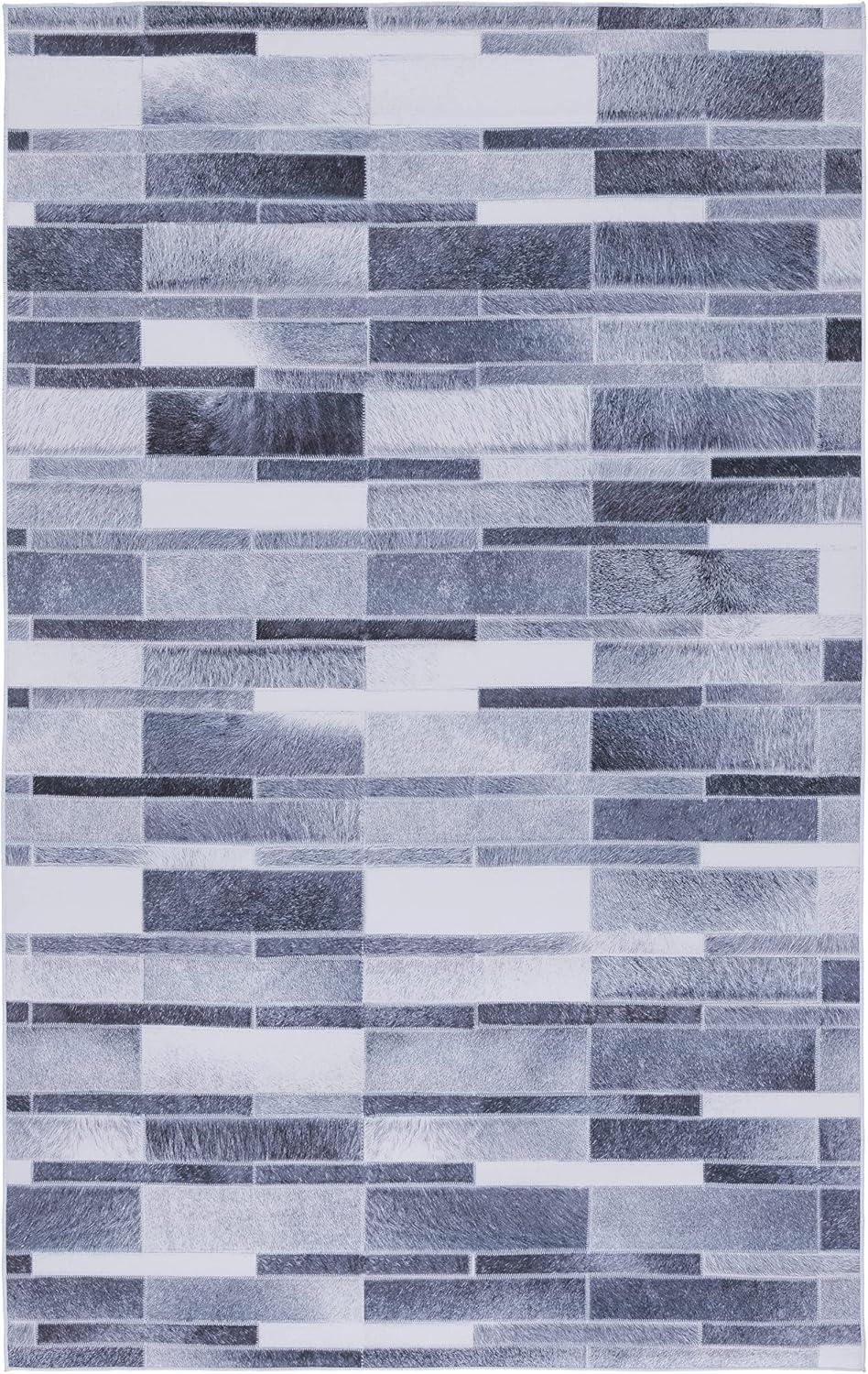 image:imageSAFAVIEH Washable Rug Faux Hide Collection 5 x 8 Grey amp Ivory Slip Resistant Modern Printed Pattern Ideal for Living Room Bedroom Home Office Dining Space FAH513FGreyIvory