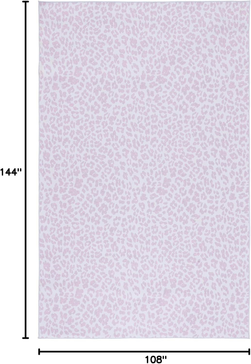 image:imageSAFAVIEH Washable Rug Faux Hide Collection 5 x 8 Ivory amp Black Slip Resistant Printed Leopard Pattern Ideal for Living Room Bedroom Home Office Dining Space FAH505AIvoryPink