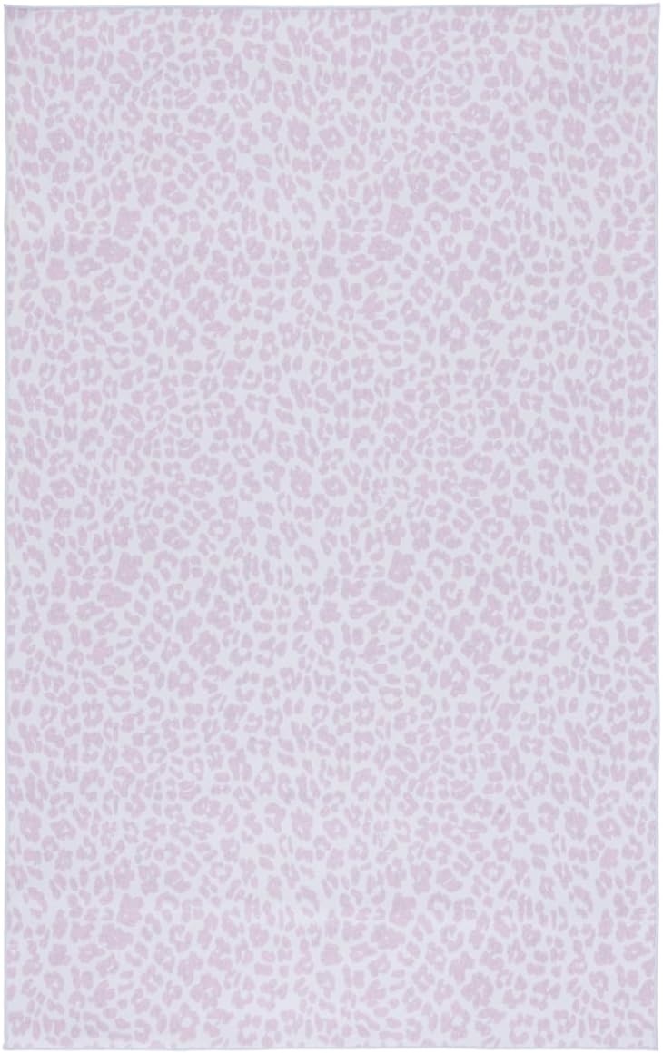 image:imageSAFAVIEH Washable Rug Faux Hide Collection 5 x 8 Ivory amp Black Slip Resistant Printed Leopard Pattern Ideal for Living Room Bedroom Home Office Dining Space FAH505AIvoryPink