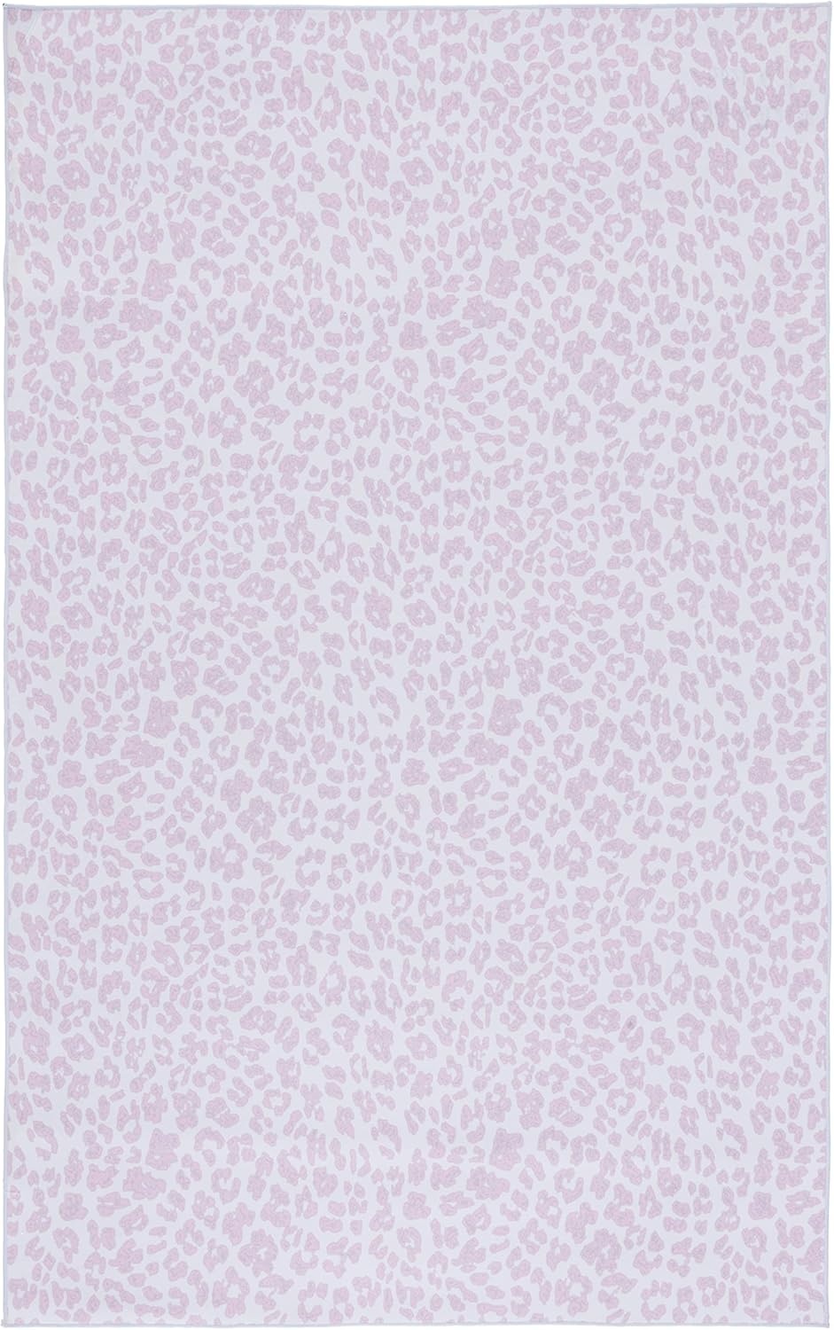 image:imageSAFAVIEH Washable Rug Faux Hide Collection 5 x 8 Ivory amp Black Slip Resistant Printed Leopard Pattern Ideal for Living Room Bedroom Home Office Dining Space FAH505AIvoryPink