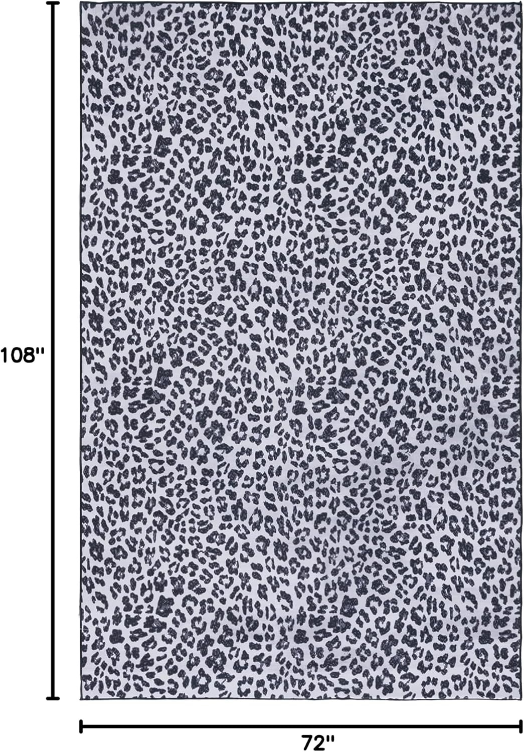 image:imageSAFAVIEH Washable Rug Faux Hide Collection 5 x 8 Ivory amp Black Slip Resistant Printed Leopard Pattern Ideal for Living Room Bedroom Home Office Dining Space FAH505AIvoryBlack
