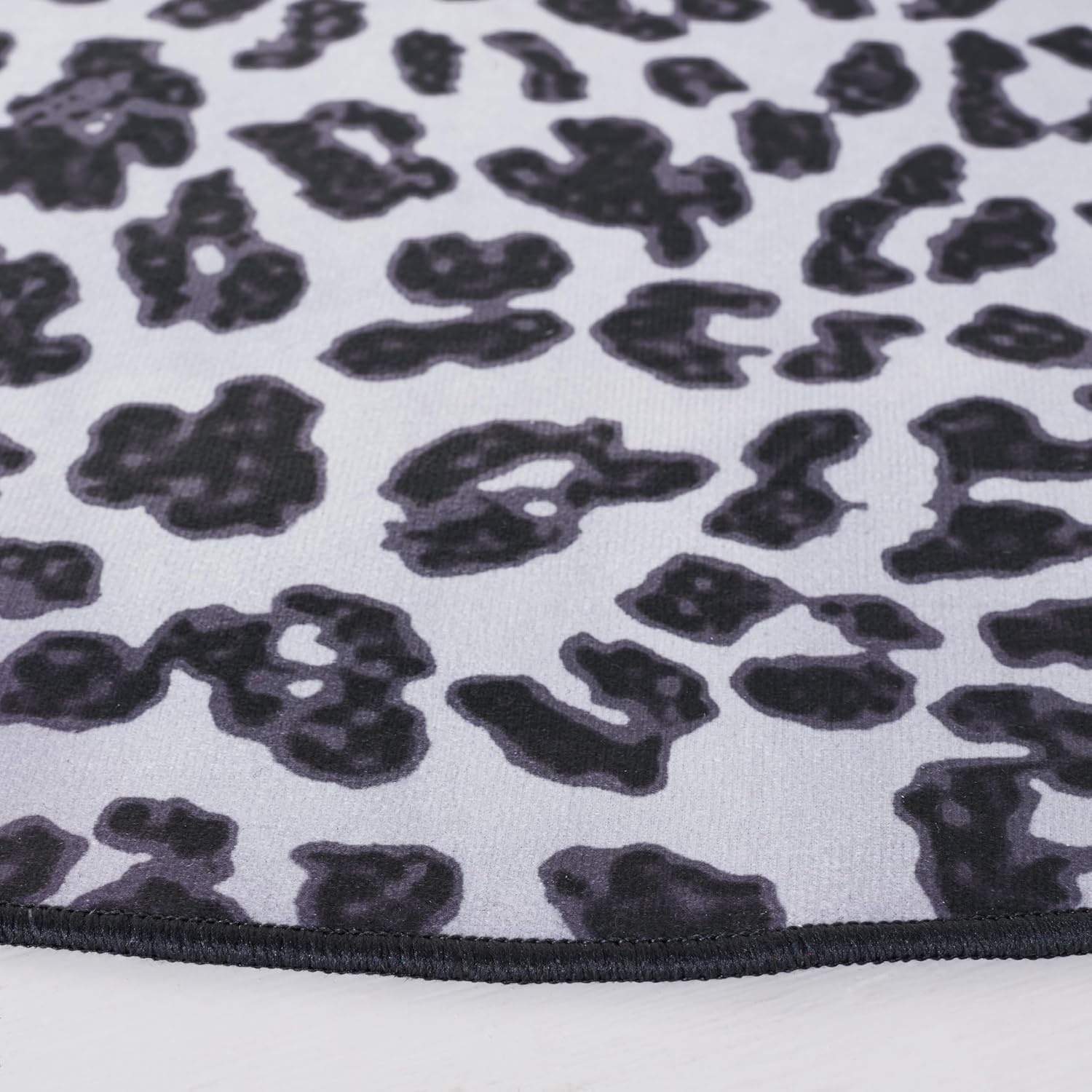 image:imageSAFAVIEH Washable Rug Faux Hide Collection 5 x 8 Ivory amp Black Slip Resistant Printed Leopard Pattern Ideal for Living Room Bedroom Home Office Dining Space FAH505AIvoryBlack