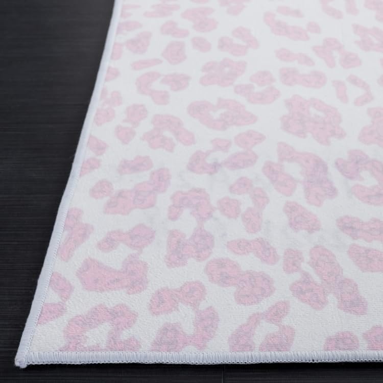 image:imageSAFAVIEH Washable Rug Faux Hide Collection 5 x 8 Ivory amp Black Slip Resistant Printed Leopard Pattern Ideal for Living Room Bedroom Home Office Dining Space FAH505AIvoryPink