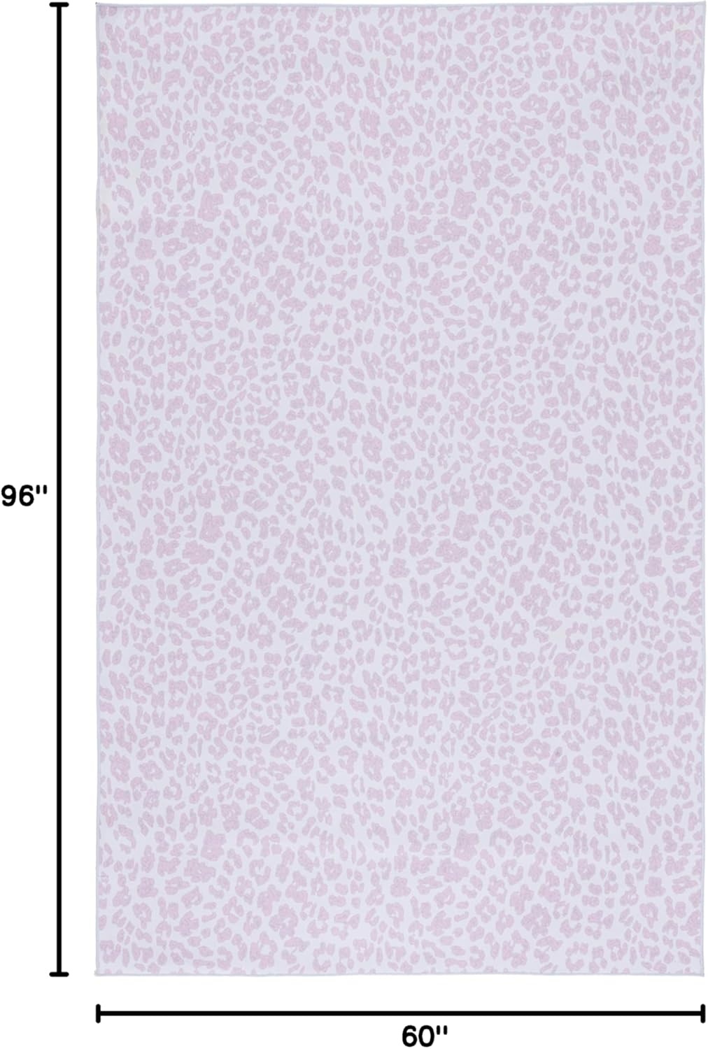 image:imageSAFAVIEH Washable Rug Faux Hide Collection 5 x 8 Ivory amp Black Slip Resistant Printed Leopard Pattern Ideal for Living Room Bedroom Home Office Dining Space FAH505AIvoryPink