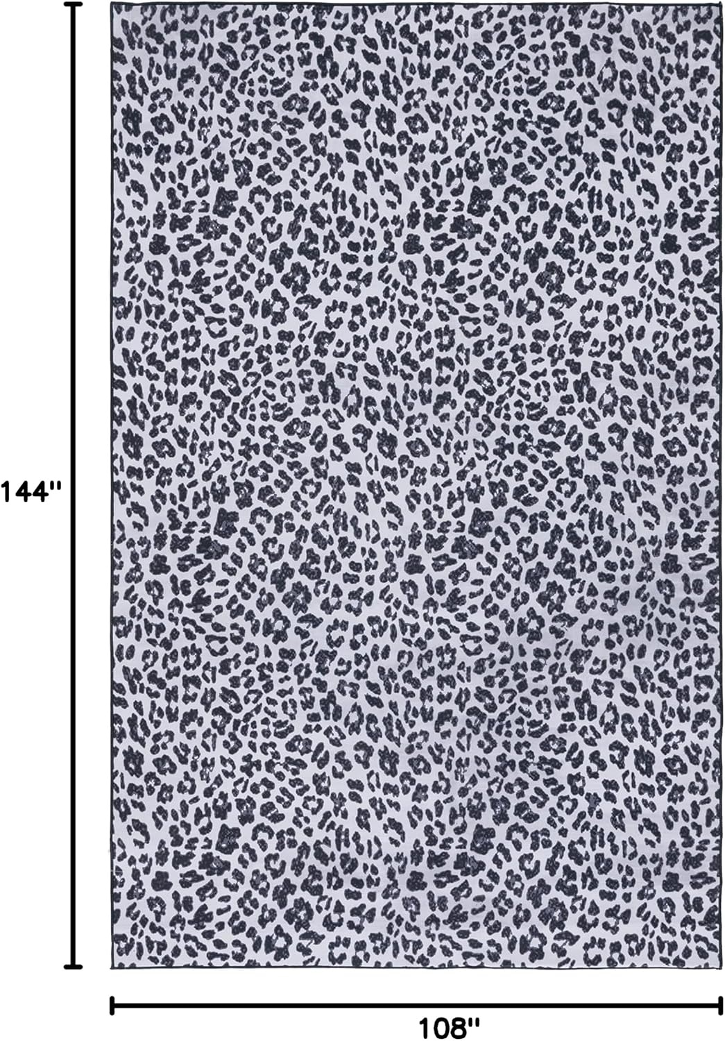 image:imageSAFAVIEH Washable Rug Faux Hide Collection 5 x 8 Ivory amp Black Slip Resistant Printed Leopard Pattern Ideal for Living Room Bedroom Home Office Dining Space FAH505AIvoryBlack