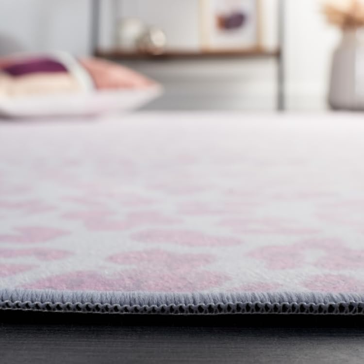 image:imageSAFAVIEH Washable Rug Faux Hide Collection 5 x 8 Ivory amp Black Slip Resistant Printed Leopard Pattern Ideal for Living Room Bedroom Home Office Dining Space FAH505AIvoryPink