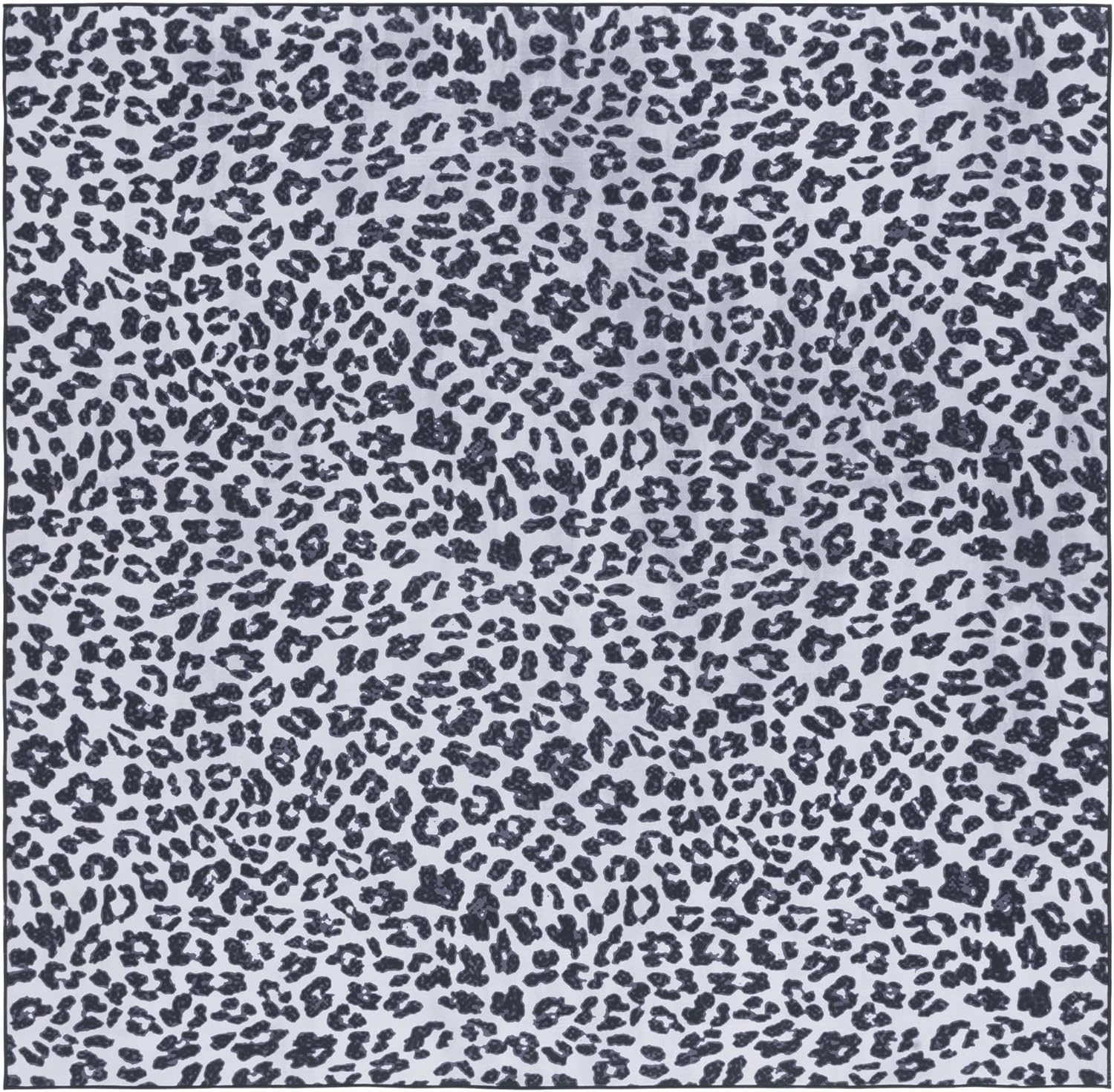 image:imageSAFAVIEH Washable Rug Faux Hide Collection 5 x 8 Ivory amp Black Slip Resistant Printed Leopard Pattern Ideal for Living Room Bedroom Home Office Dining Space FAH505AIvoryBlack