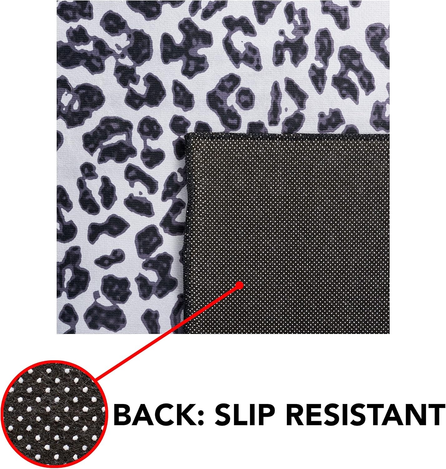 image:imageSAFAVIEH Washable Rug Faux Hide Collection 5 x 8 Ivory amp Black Slip Resistant Printed Leopard Pattern Ideal for Living Room Bedroom Home Office Dining Space FAH505AIvoryBlack