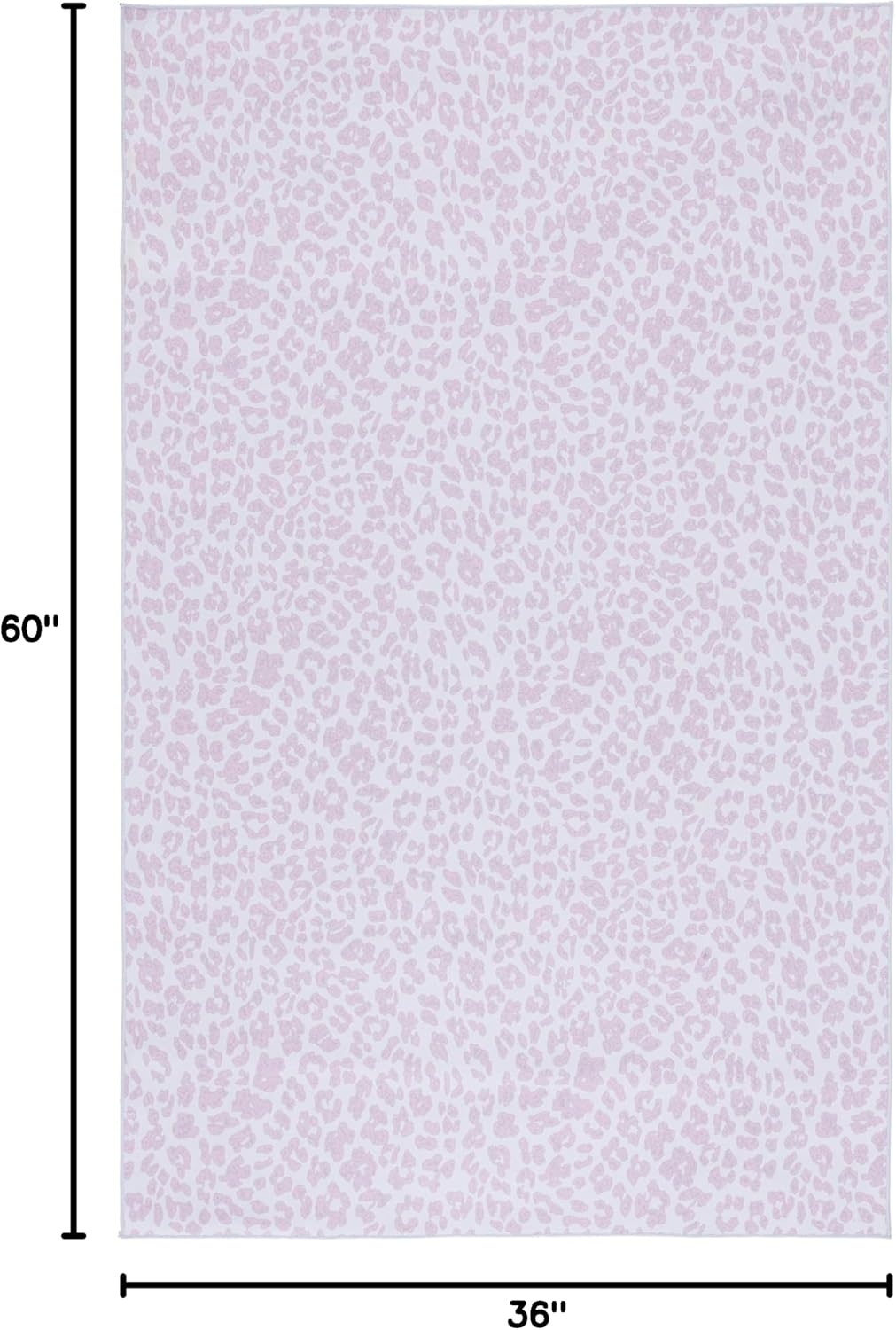 image:imageSAFAVIEH Washable Rug Faux Hide Collection 5 x 8 Ivory amp Black Slip Resistant Printed Leopard Pattern Ideal for Living Room Bedroom Home Office Dining Space FAH505AIvoryPink