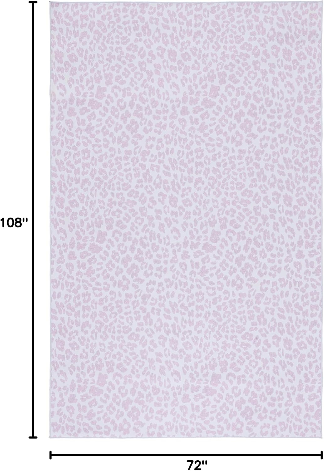 image:imageSAFAVIEH Washable Rug Faux Hide Collection 5 x 8 Ivory amp Black Slip Resistant Printed Leopard Pattern Ideal for Living Room Bedroom Home Office Dining Space FAH505AIvoryPink